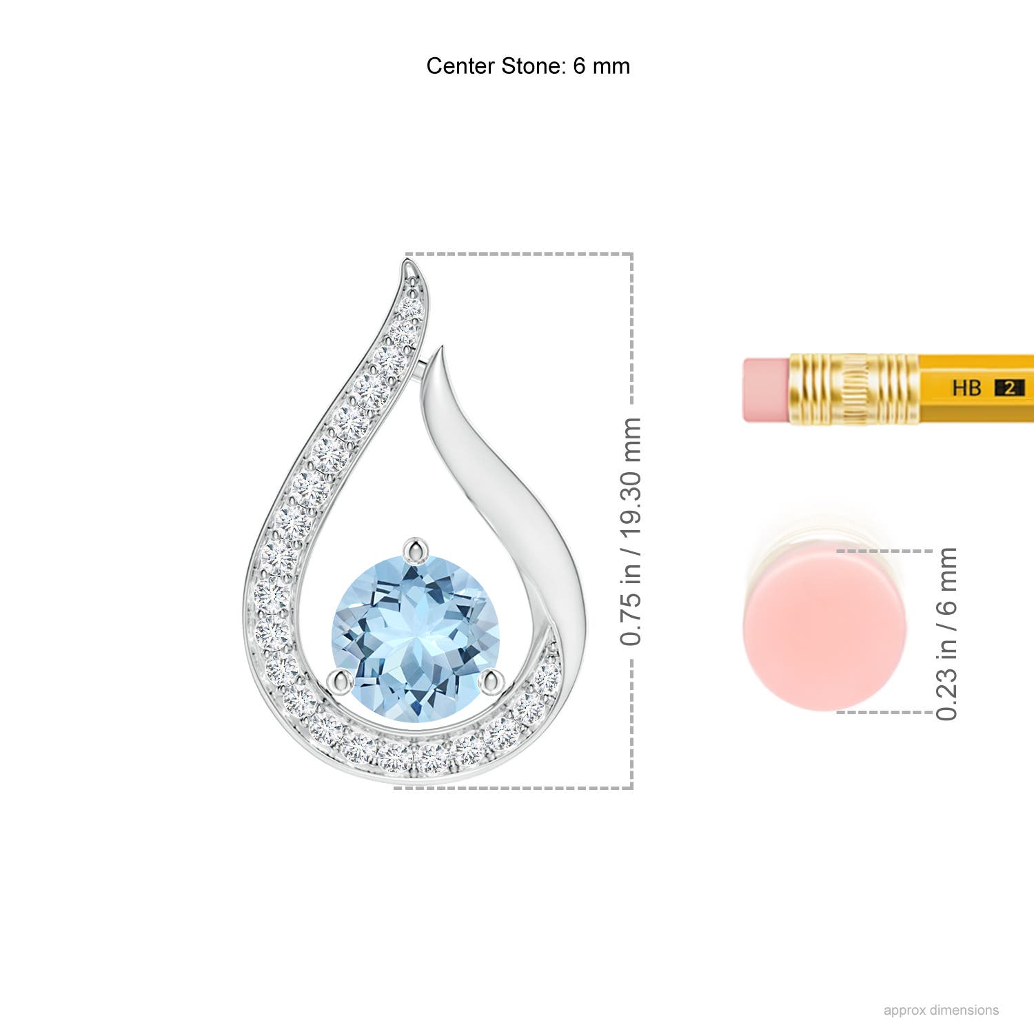 AAA - Aquamarine / 0.88 CT / 14 KT White Gold