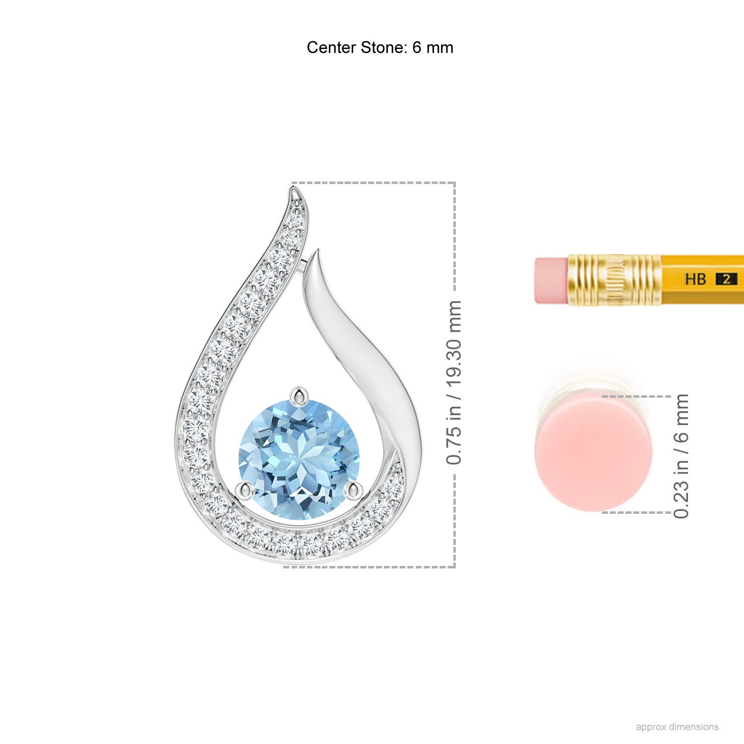 AAAA - Aquamarine / 0.88 CT / 14 KT White Gold