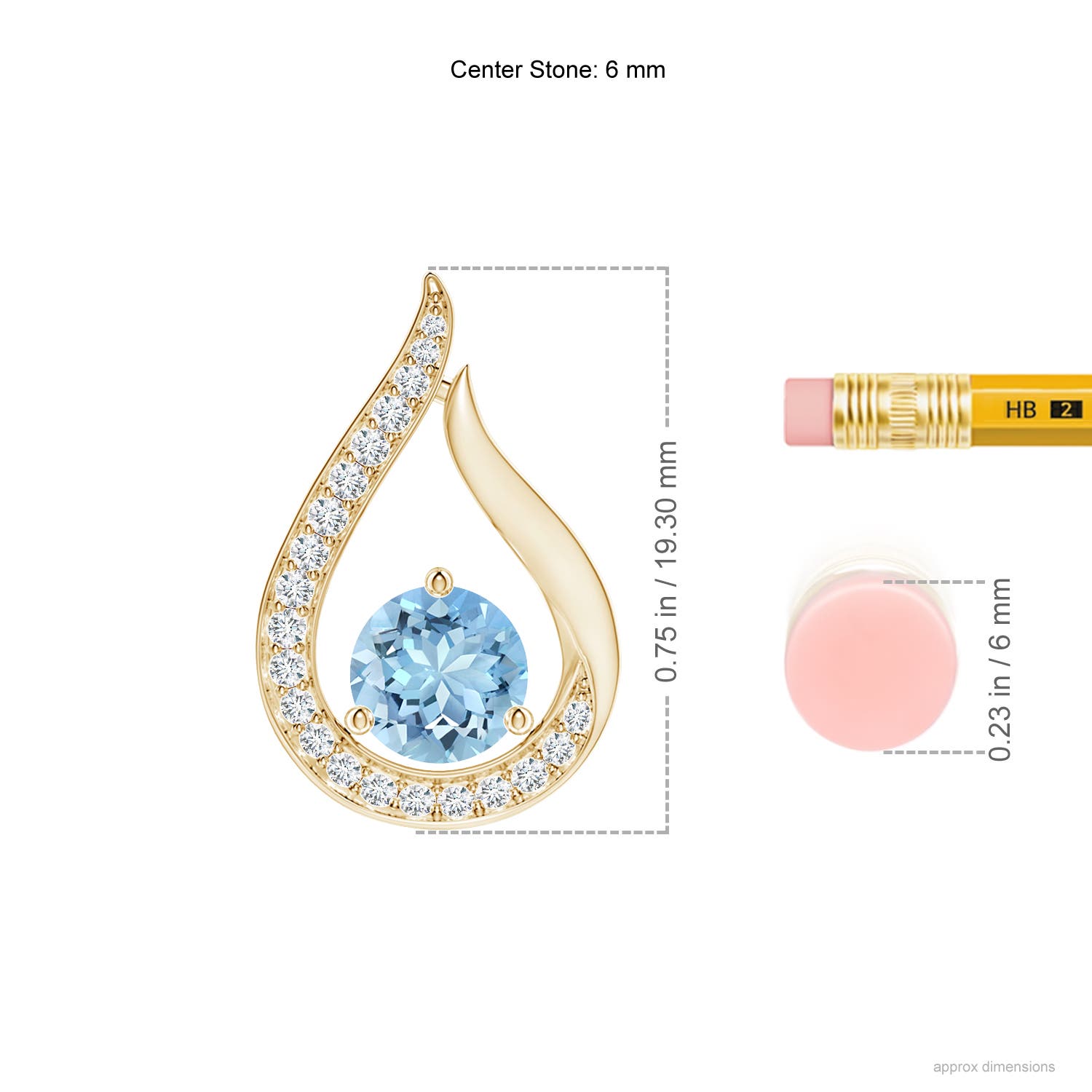 AAAA - Aquamarine / 0.88 CT / 14 KT Yellow Gold