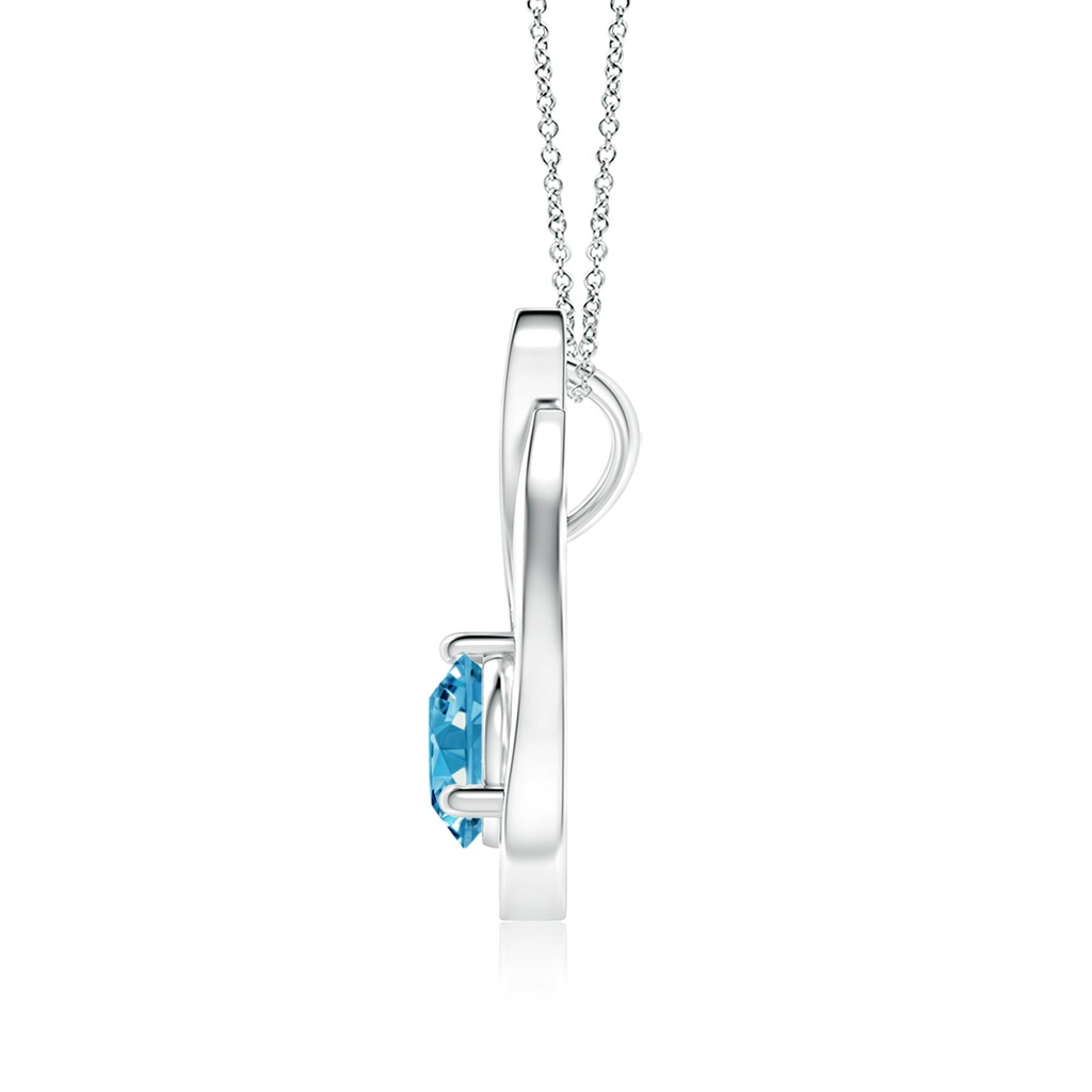 6.1mm AAAA Floating Fancy Intense Blue Diamond Tulip Pendant in P950 Platinum - side 199