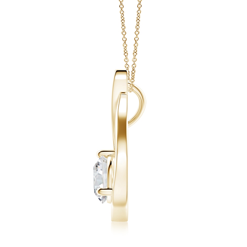 7mm HSI2 Floating Diamond Tulip Pendant in Yellow Gold side 199