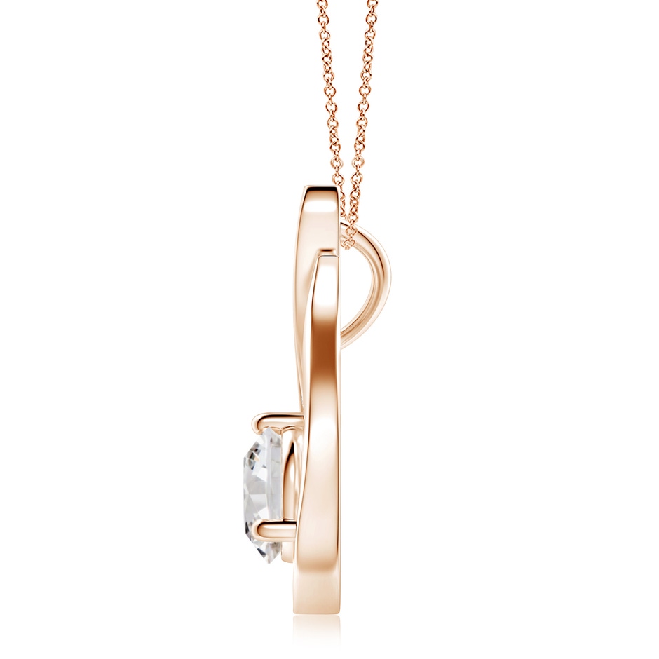 8mm IJI1I2 Floating Diamond Tulip Pendant in Rose Gold side 199