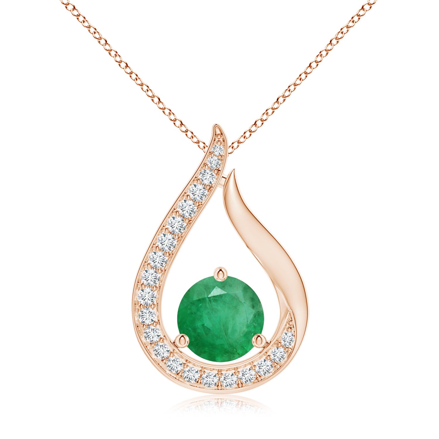 A - Emerald / 1.43 CT / 14 KT Rose Gold