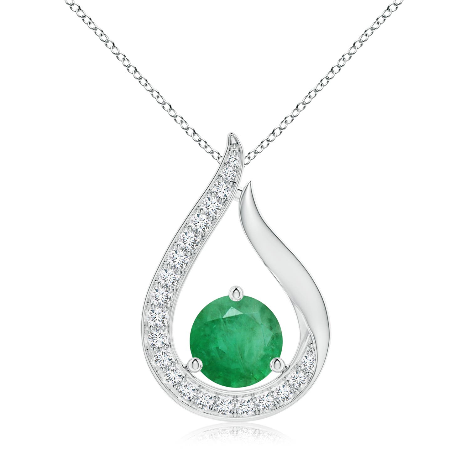 A - Emerald / 1.43 CT / 14 KT White Gold