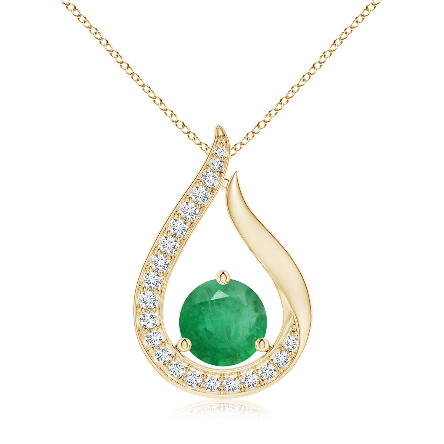 A - Emerald / 1.43 CT / 14 KT Yellow Gold