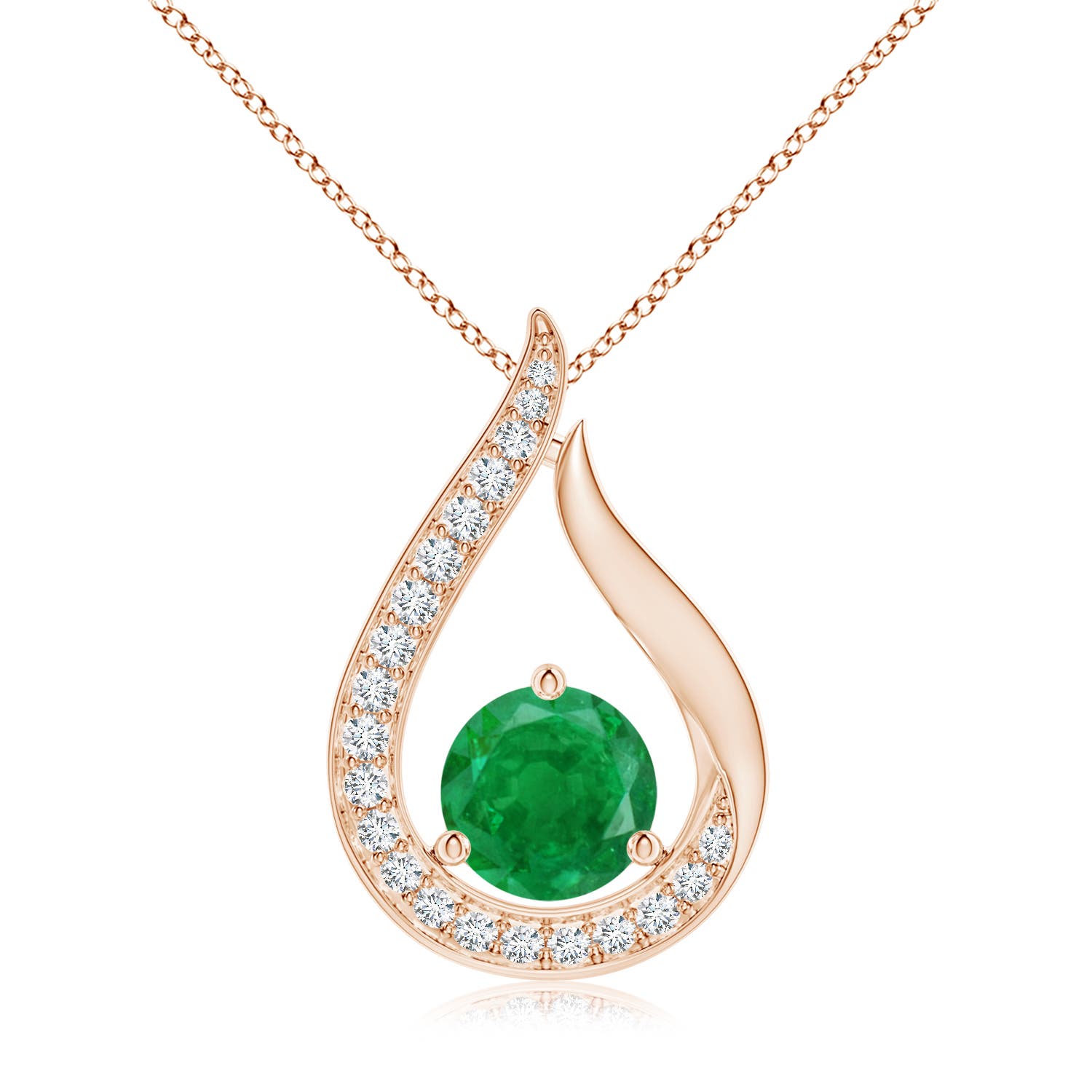 AA - Emerald / 1.43 CT / 14 KT Rose Gold