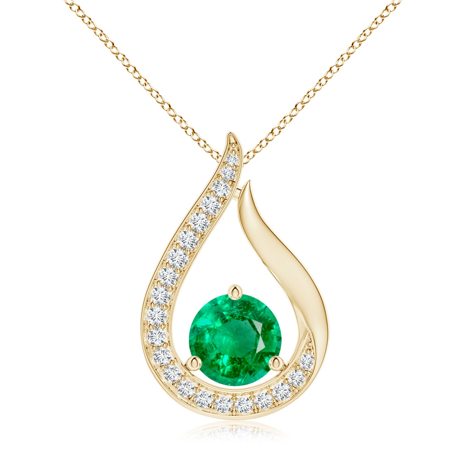 AAA - Emerald / 1.43 CT / 14 KT Yellow Gold