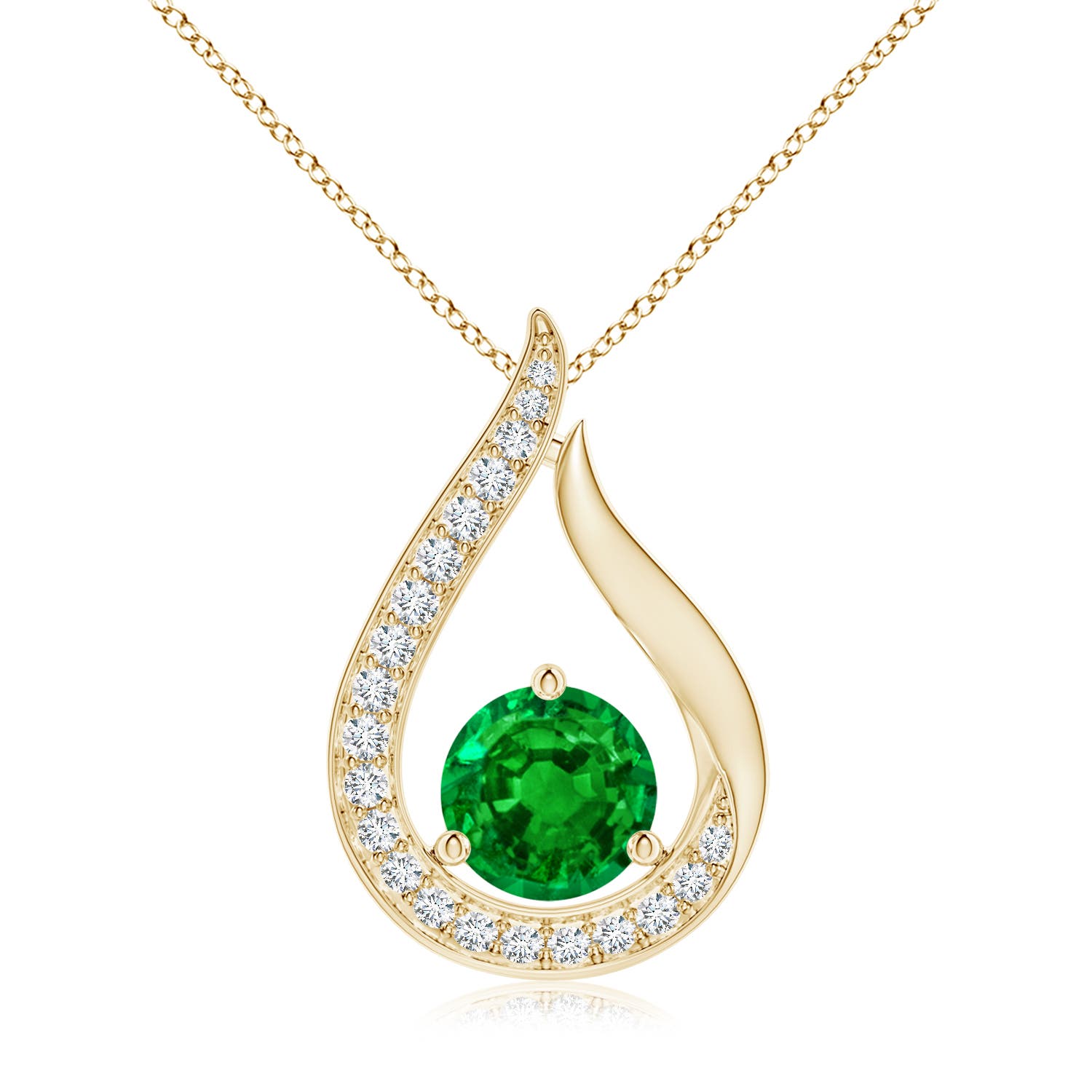 AAAA - Emerald / 1.43 CT / 14 KT Yellow Gold