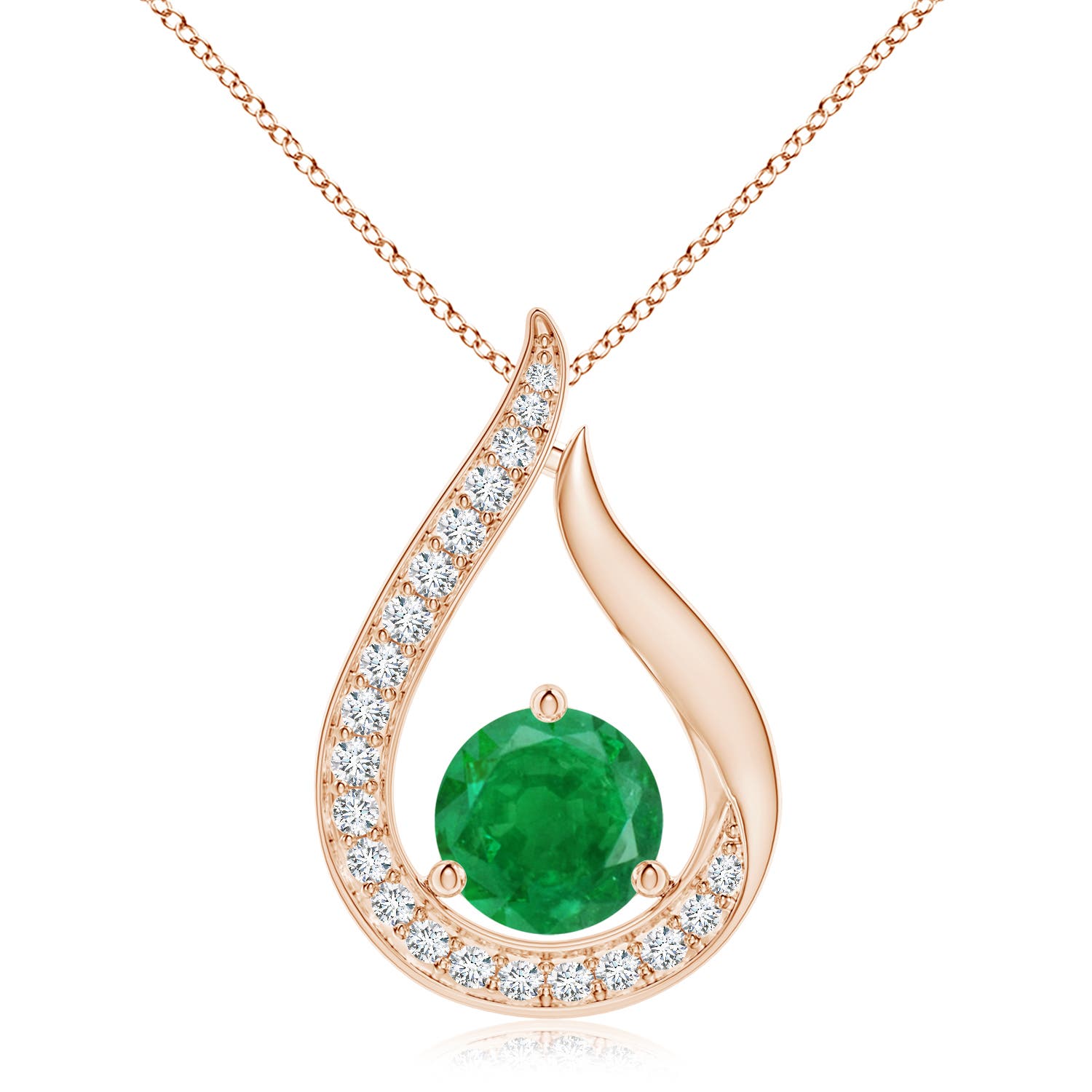 AA - Emerald / 2.1 CT / 14 KT Rose Gold