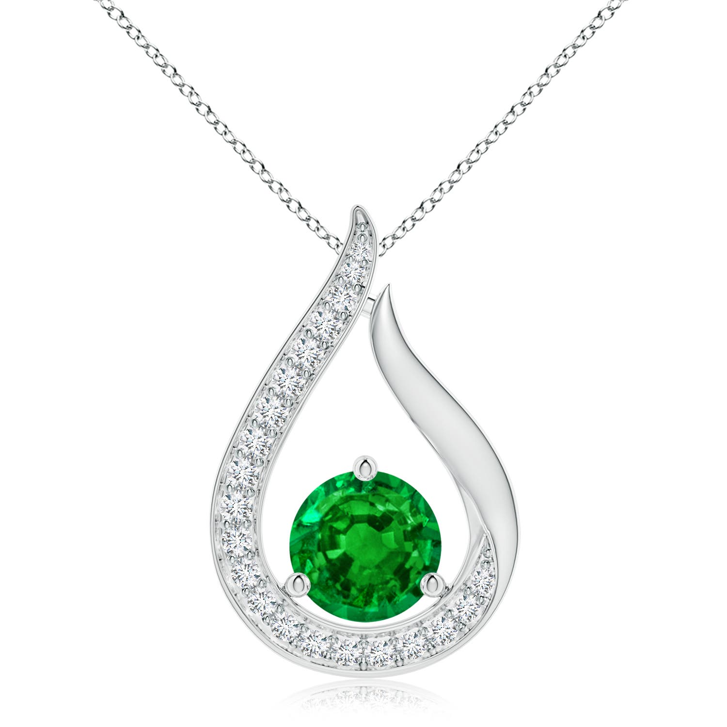 AAAA - Emerald / 2.1 CT / 14 KT White Gold