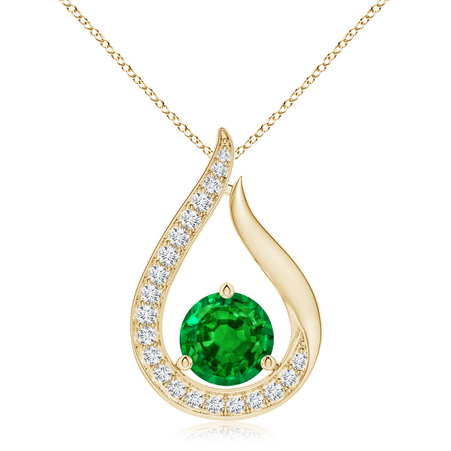 AAAA - Emerald / 2.1 CT / 14 KT Yellow Gold