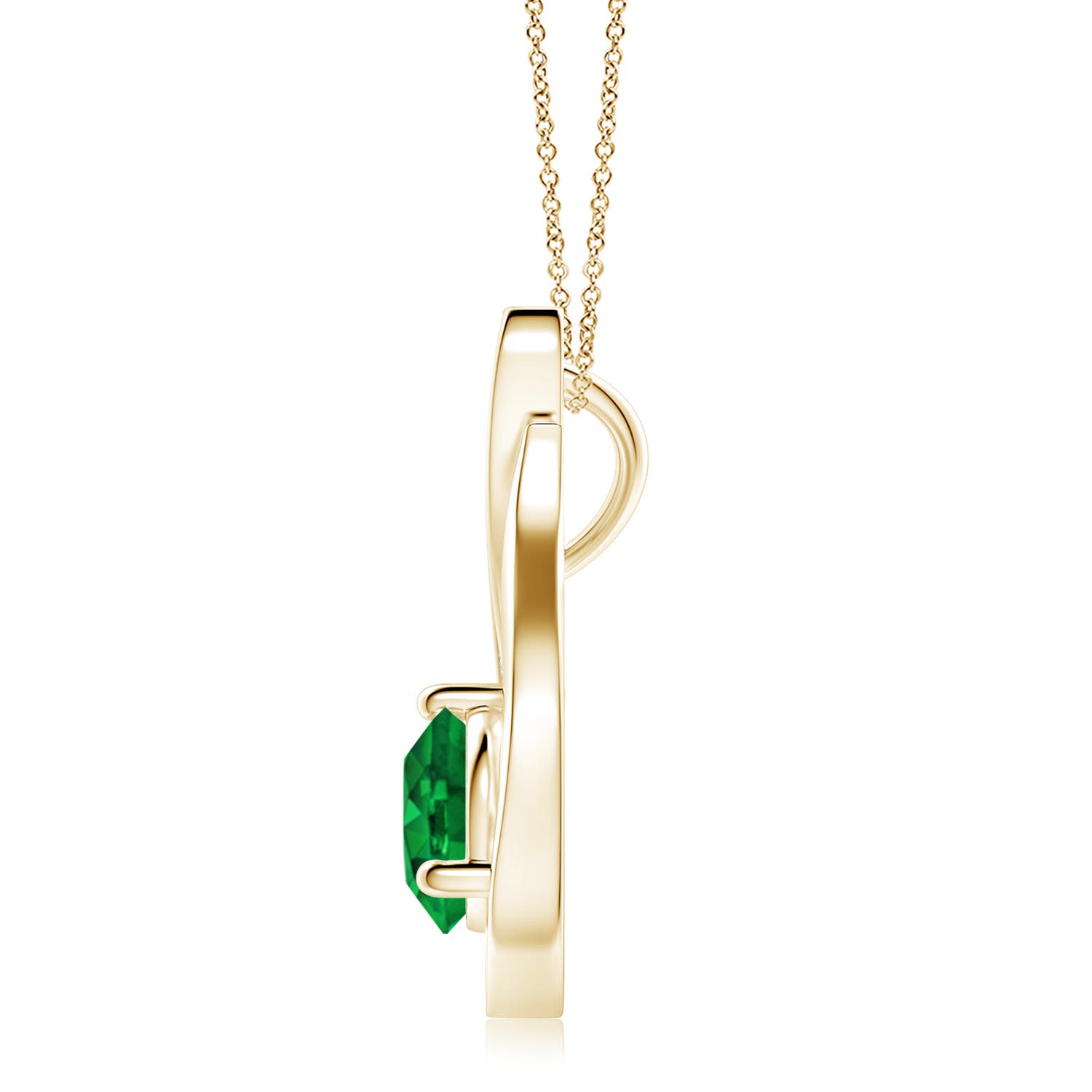 AAAA - Emerald / 2.1 CT / 14 KT Yellow Gold