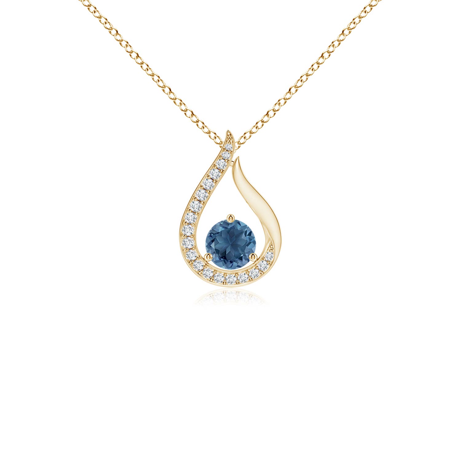 A - London Blue Topaz / 0.39 CT / 14 KT Yellow Gold