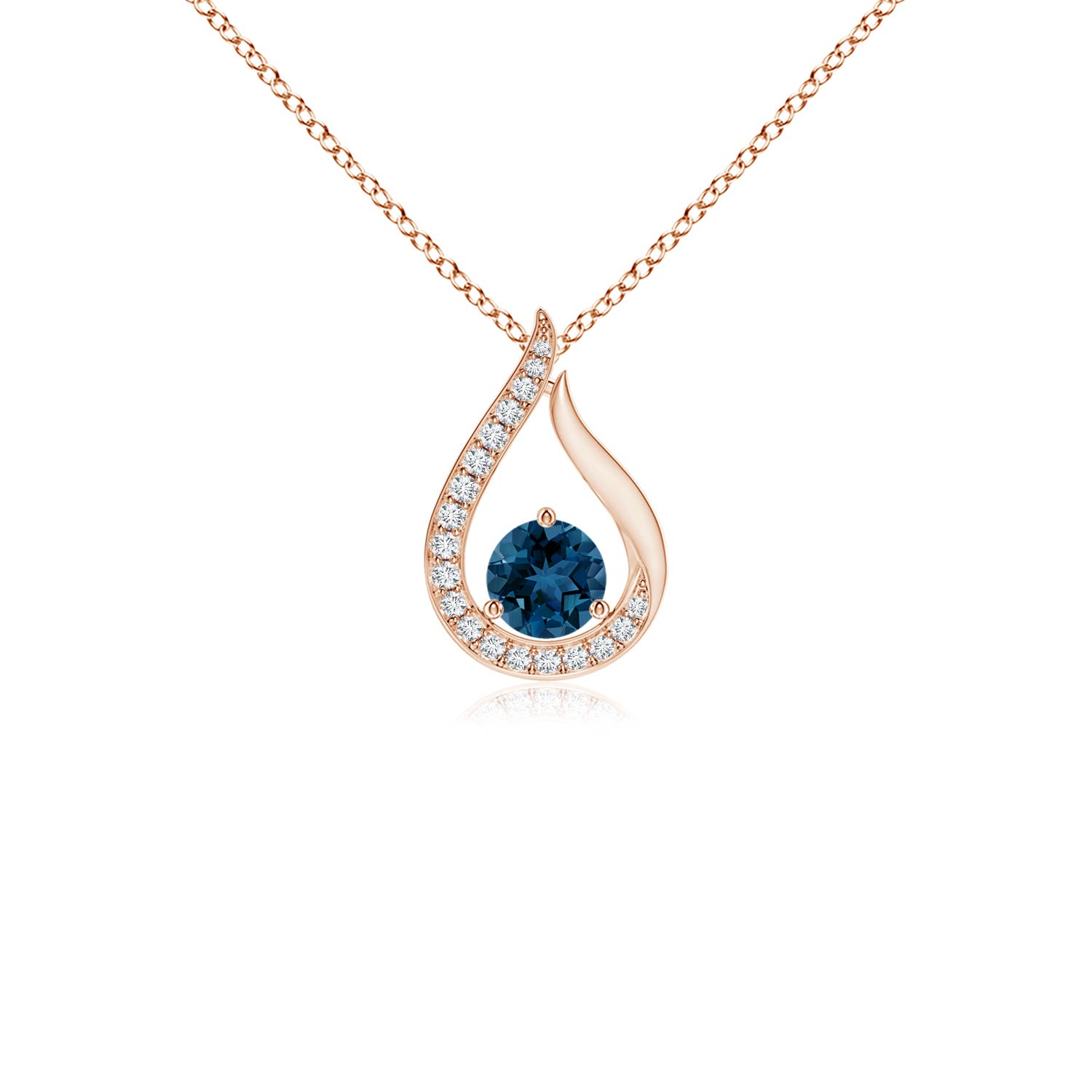 AAA - London Blue Topaz / 0.39 CT / 14 KT Rose Gold