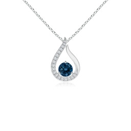 Platinum London Blue Topaz Necklaces & Pendants