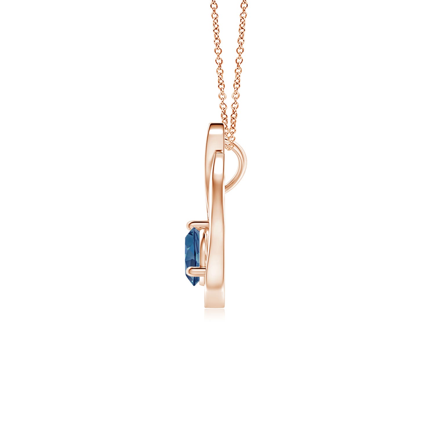 A - London Blue Topaz / 0.72 CT / 14 KT Rose Gold