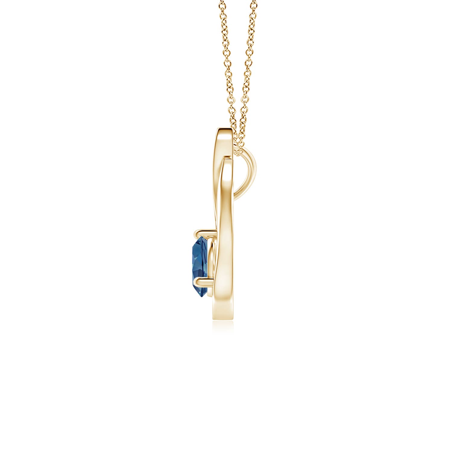 A - London Blue Topaz / 0.72 CT / 14 KT Yellow Gold