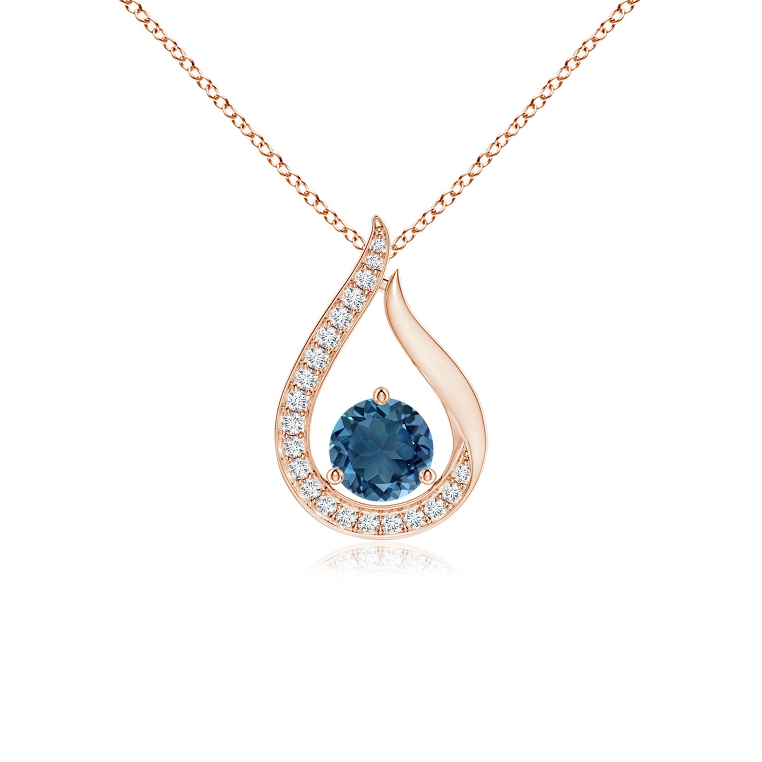 AA - London Blue Topaz / 0.72 CT / 14 KT Rose Gold