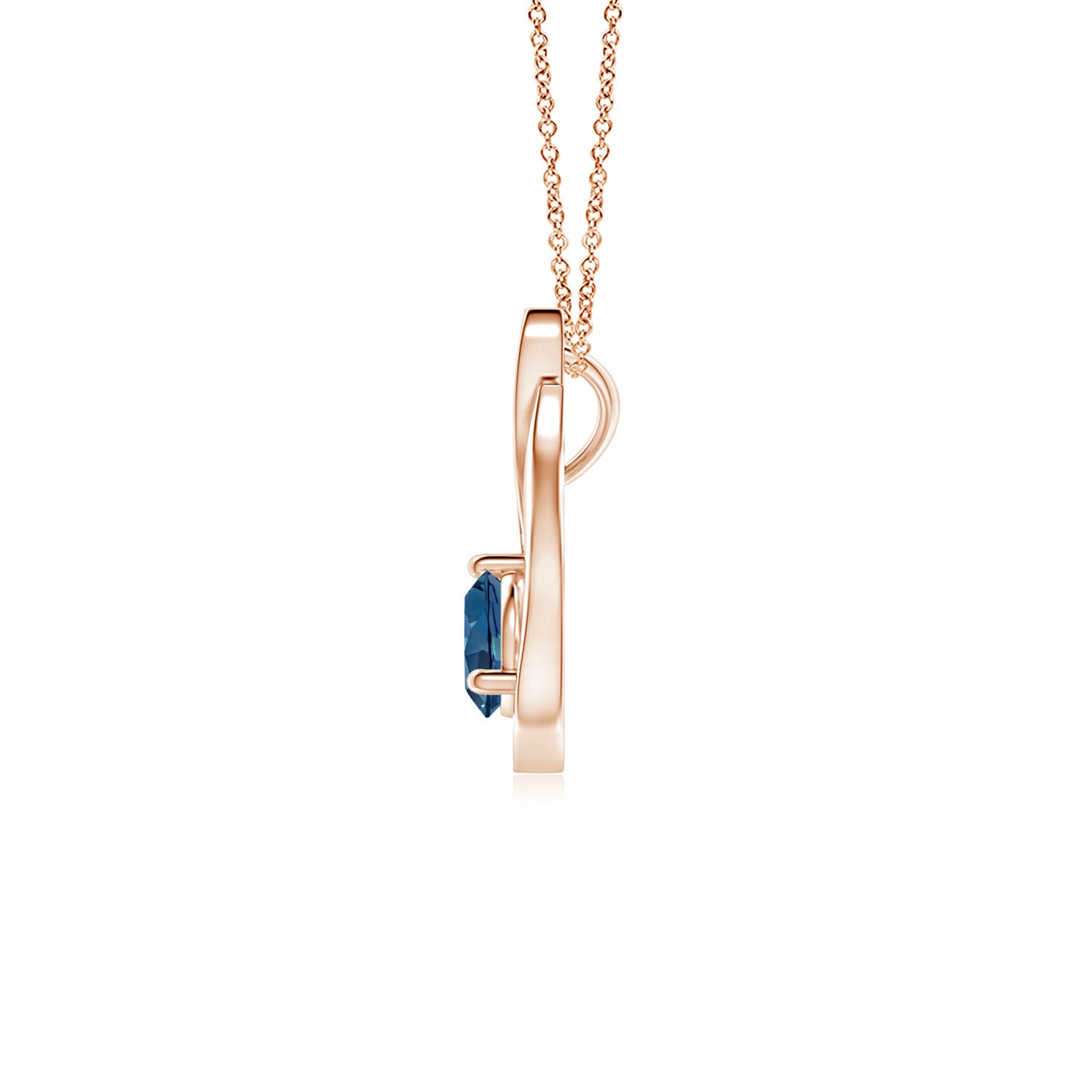 AA - London Blue Topaz / 0.72 CT / 14 KT Rose Gold