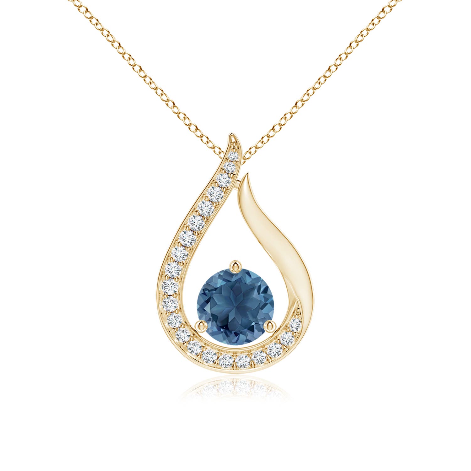 A - London Blue Topaz / 1.11 CT / 14 KT Yellow Gold