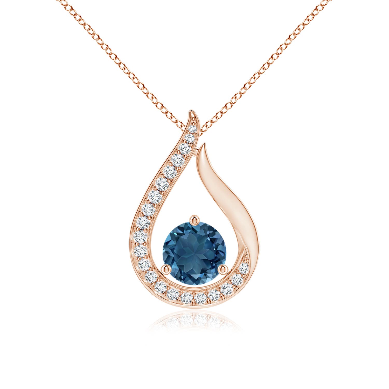 AA - London Blue Topaz / 1.11 CT / 14 KT Rose Gold