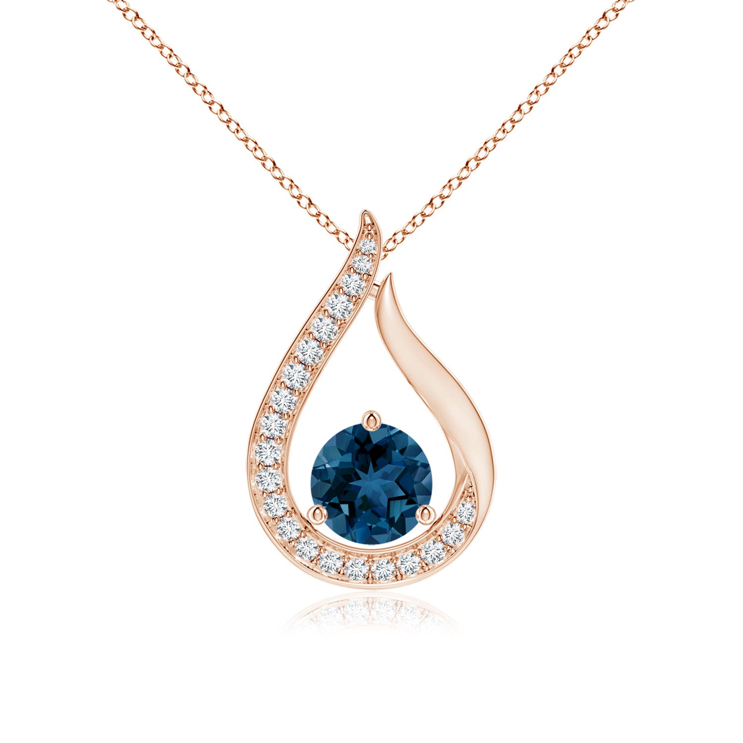 AAA - London Blue Topaz / 1.11 CT / 14 KT Rose Gold