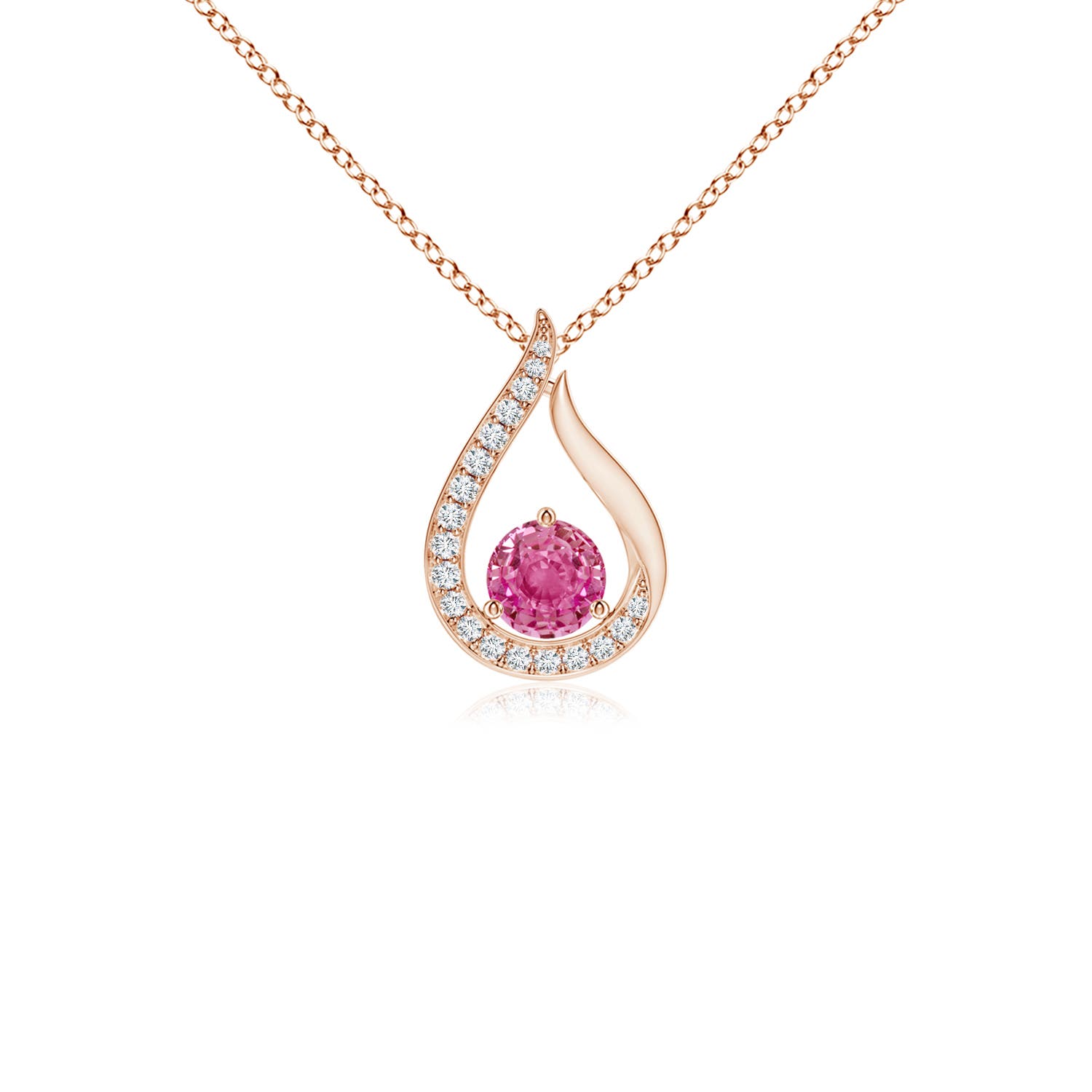 AAA - Pink Sapphire / 0.4 CT / 14 KT Rose Gold