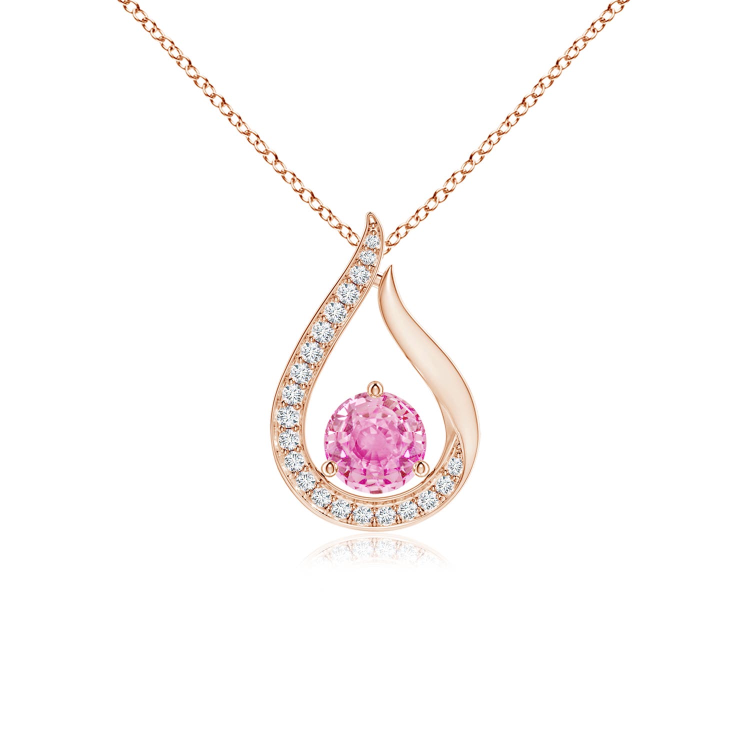 A - Pink Sapphire / 0.72 CT / 14 KT Rose Gold