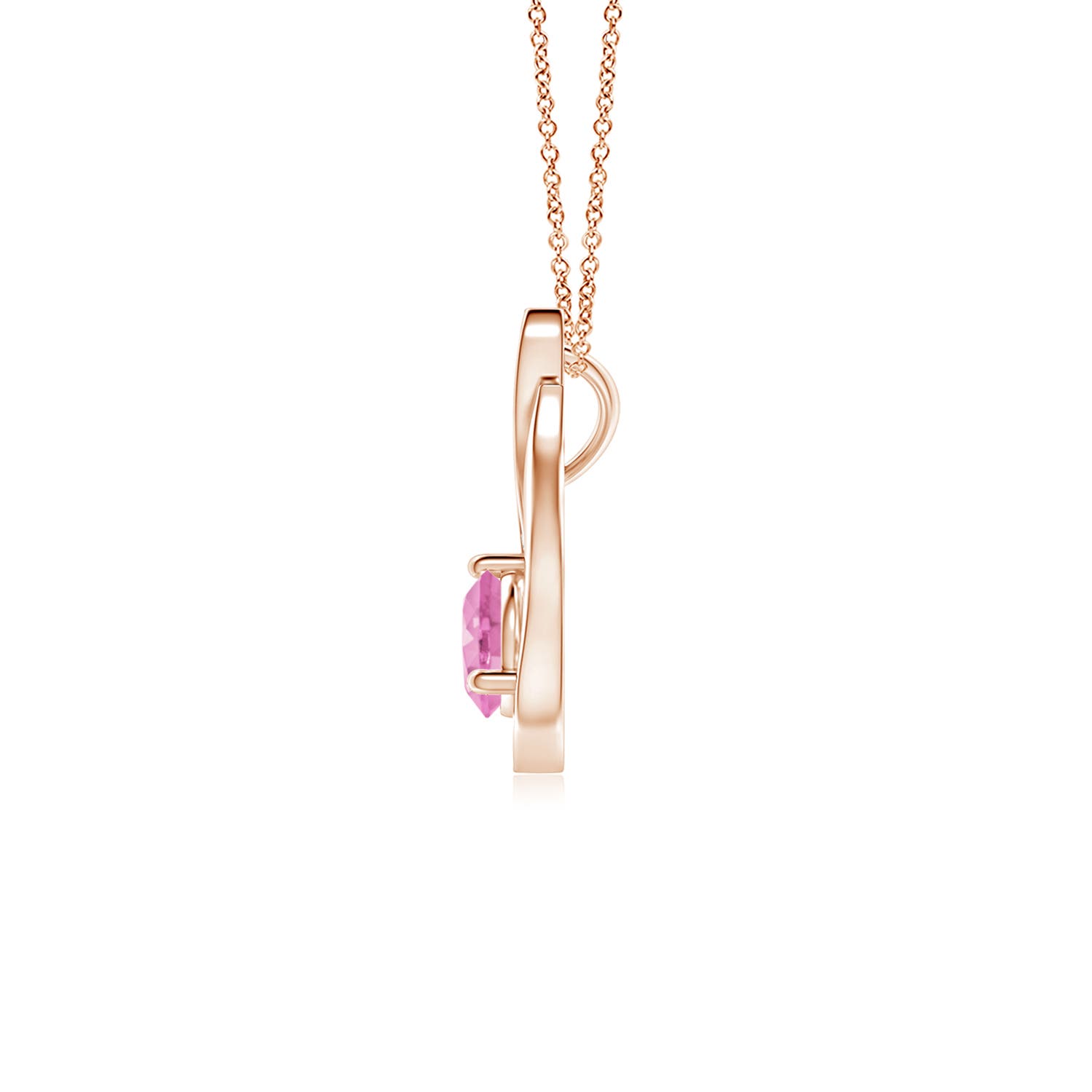 A - Pink Sapphire / 0.72 CT / 14 KT Rose Gold