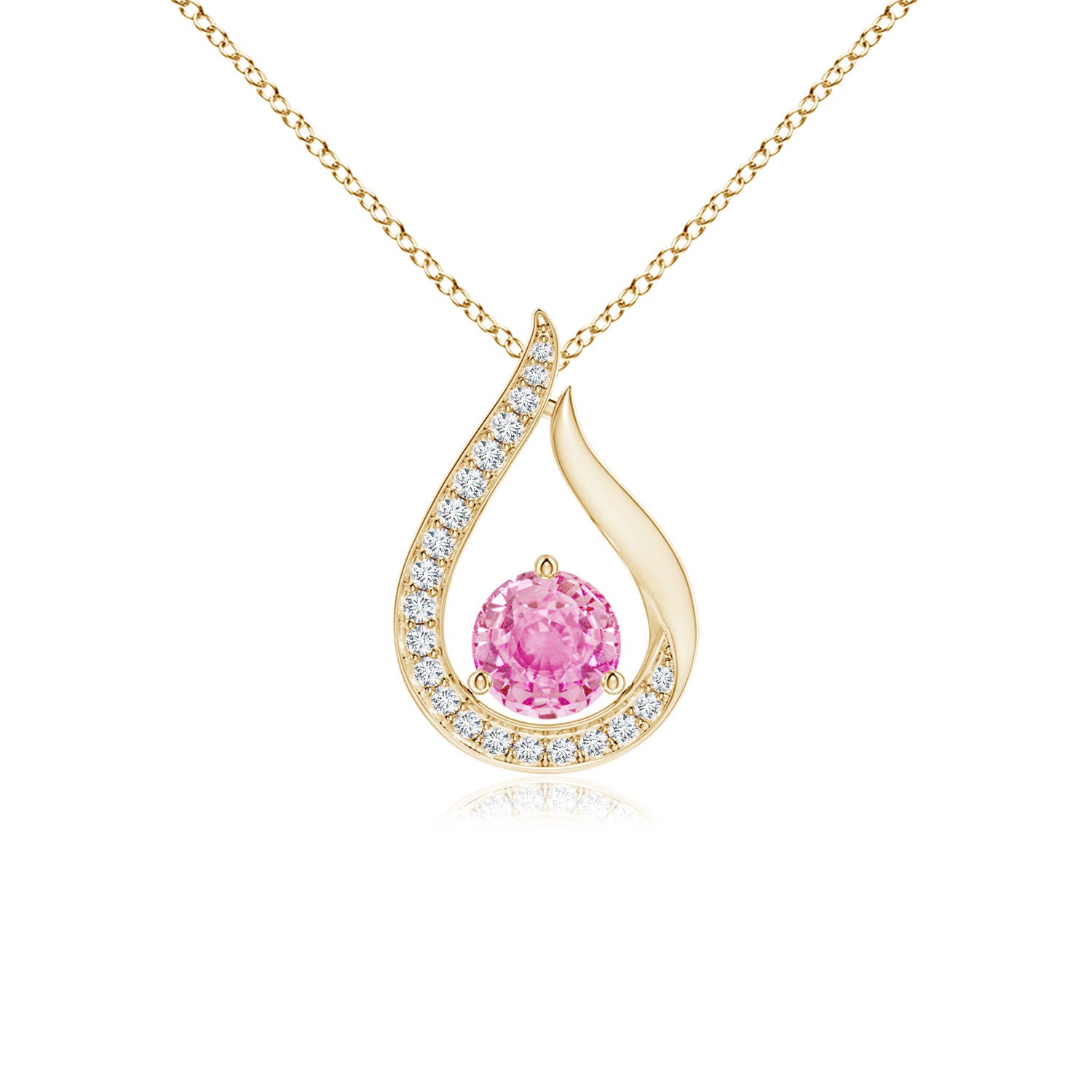 A - Pink Sapphire / 0.72 CT / 14 KT Yellow Gold