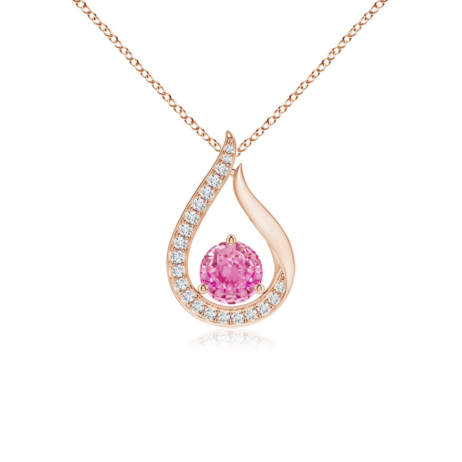 AA - Pink Sapphire / 0.72 CT / 14 KT Rose Gold