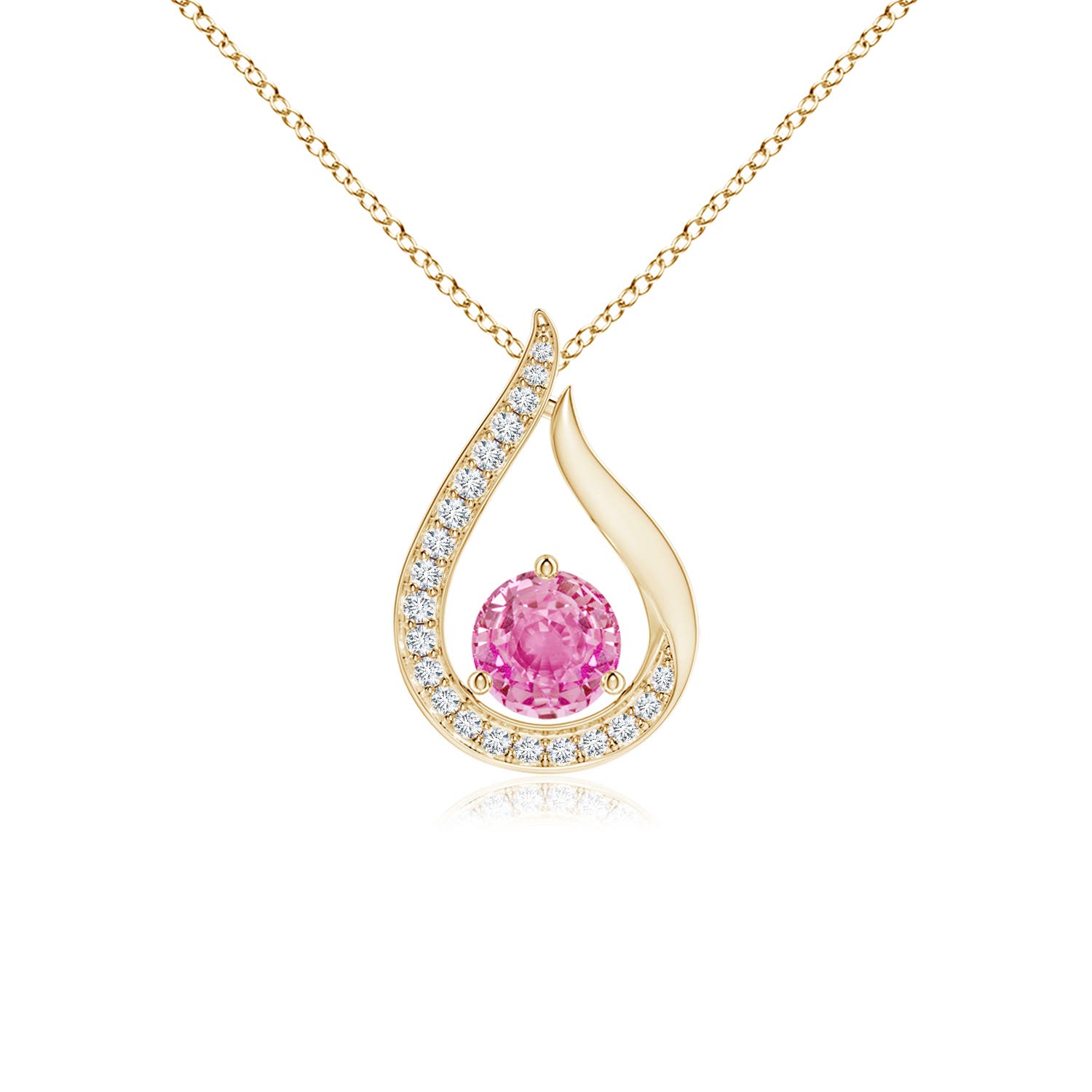 AA - Pink Sapphire / 0.72 CT / 14 KT Yellow Gold