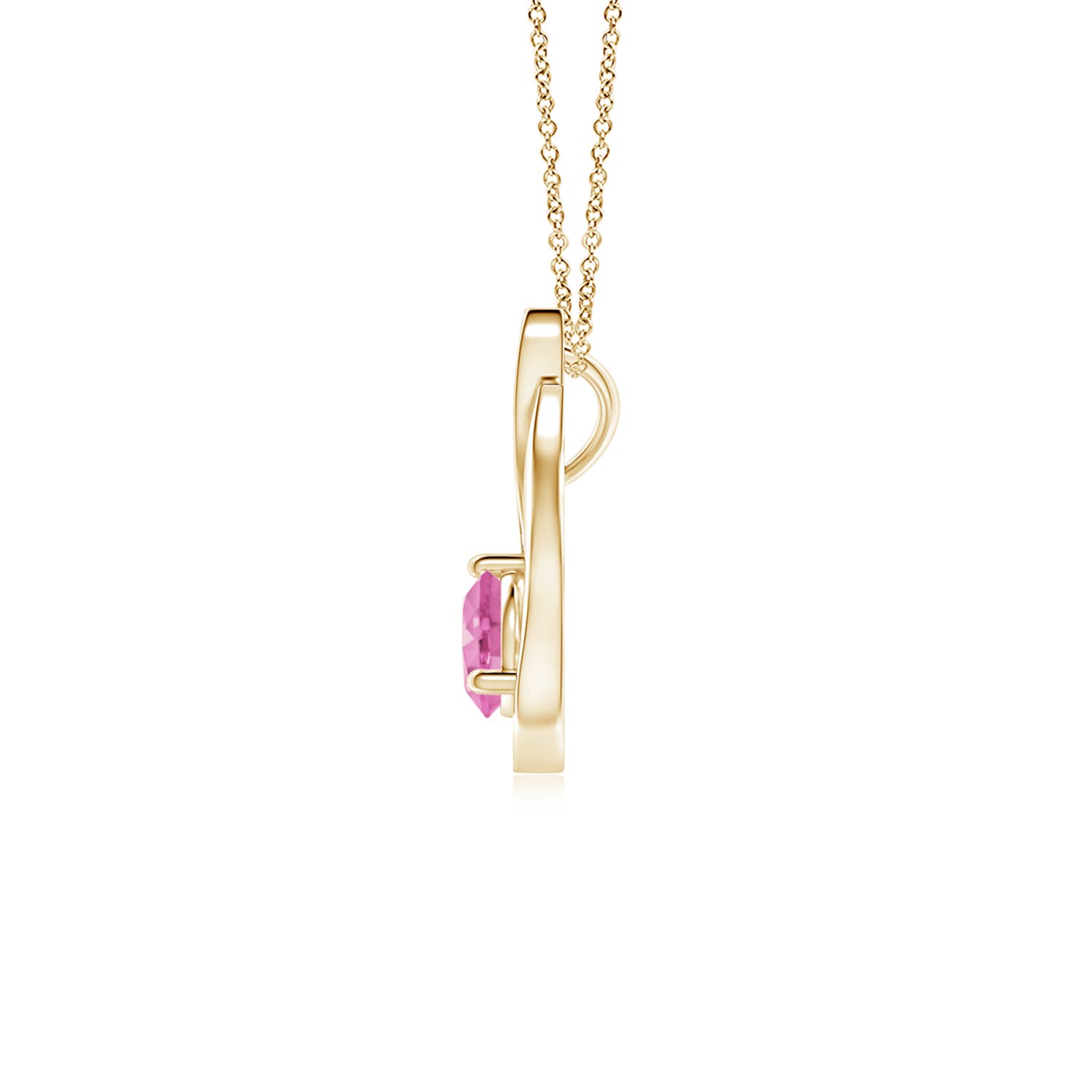 AA - Pink Sapphire / 0.72 CT / 14 KT Yellow Gold