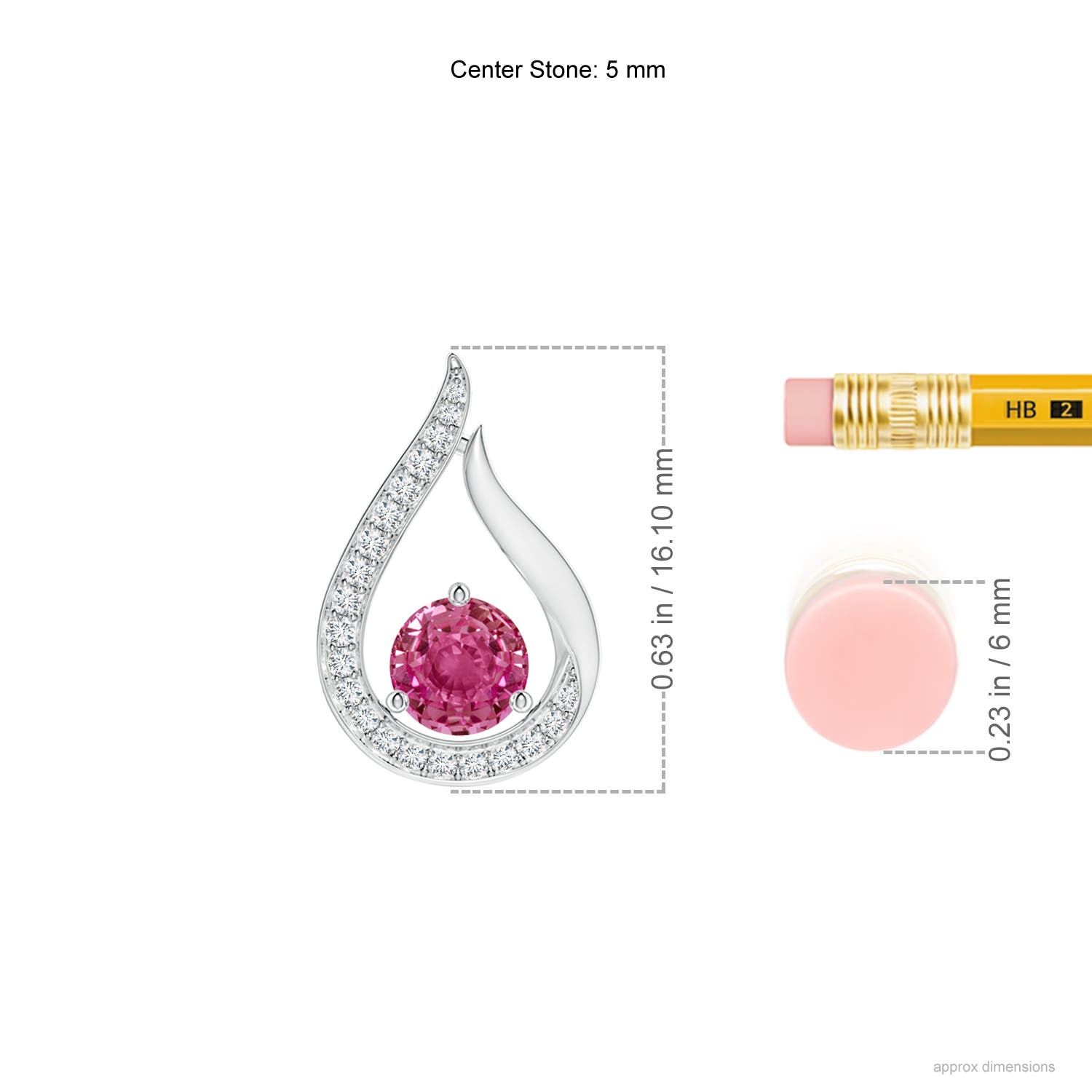 AAAA - Pink Sapphire / 0.72 CT / 14 KT White Gold