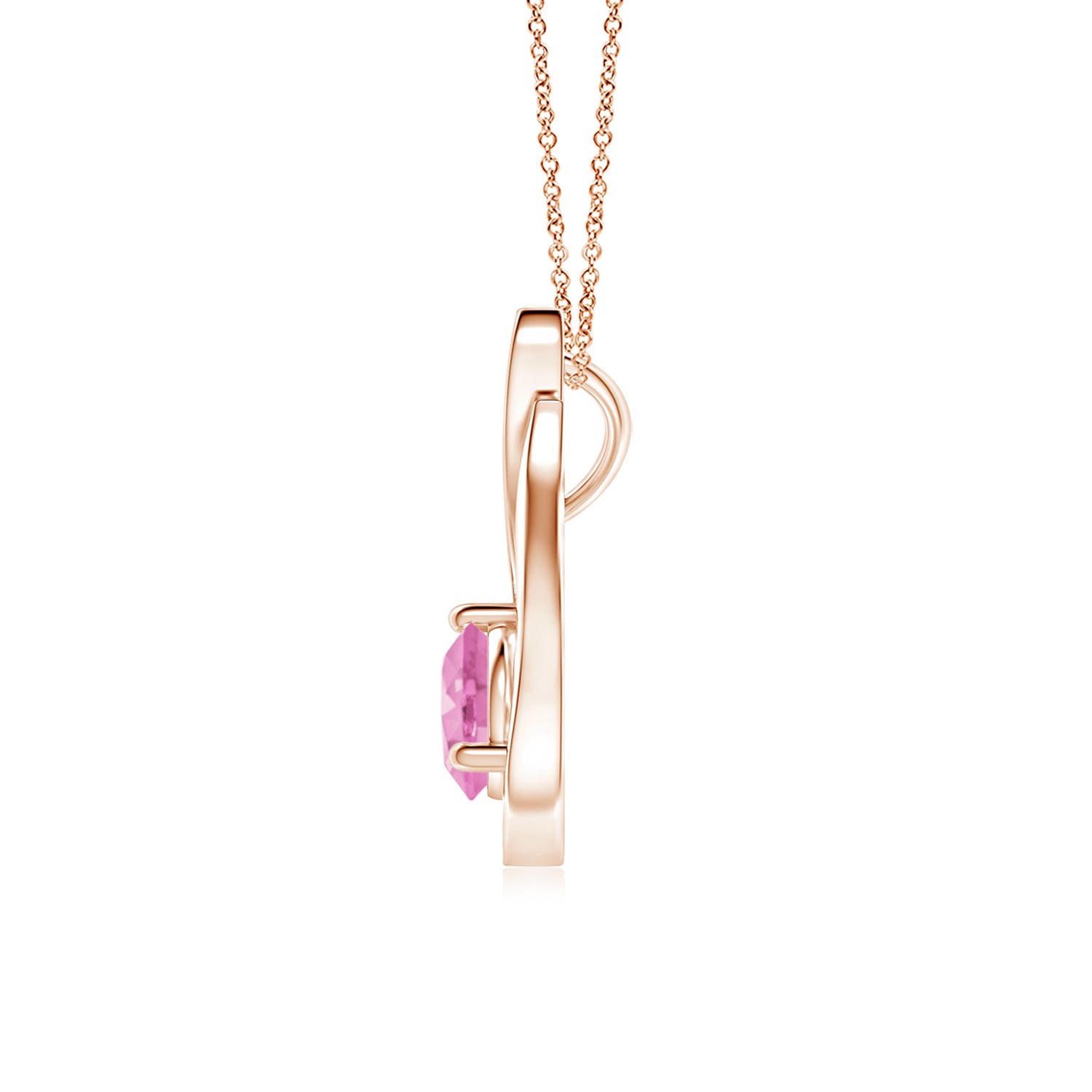 A - Pink Sapphire / 1.16 CT / 14 KT Rose Gold