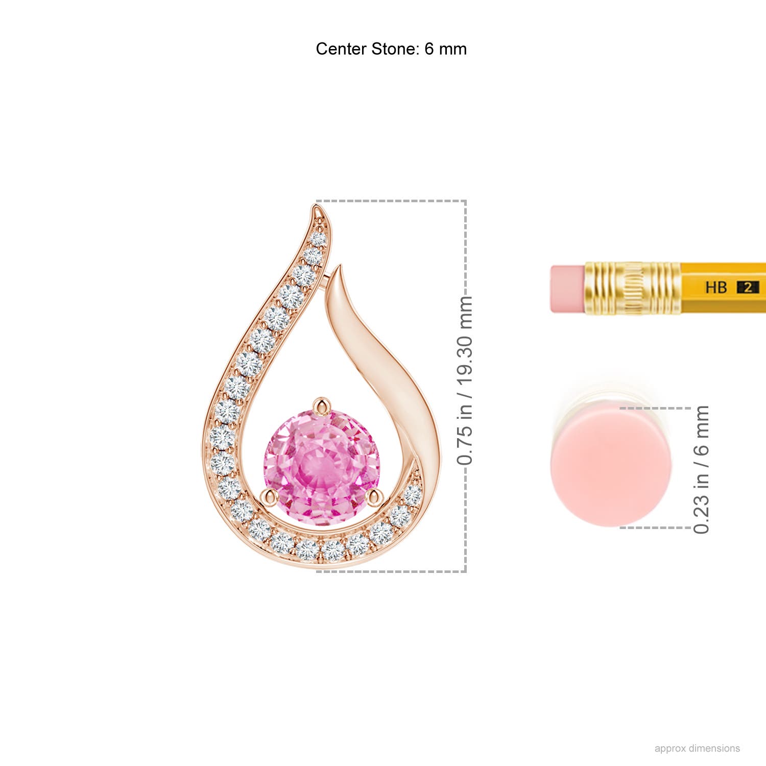 A - Pink Sapphire / 1.16 CT / 14 KT Rose Gold