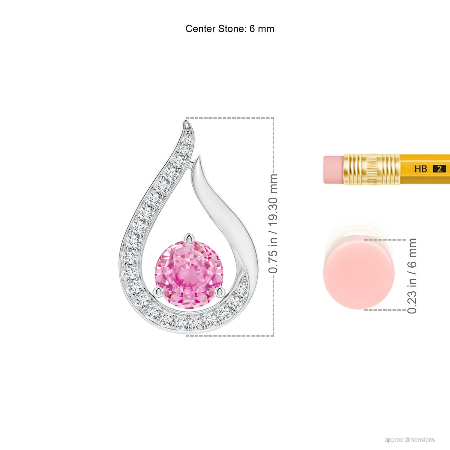 A - Pink Sapphire / 1.16 CT / 14 KT White Gold