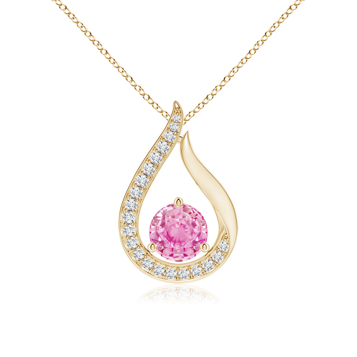 A - Pink Sapphire / 1.16 CT / 14 KT Yellow Gold