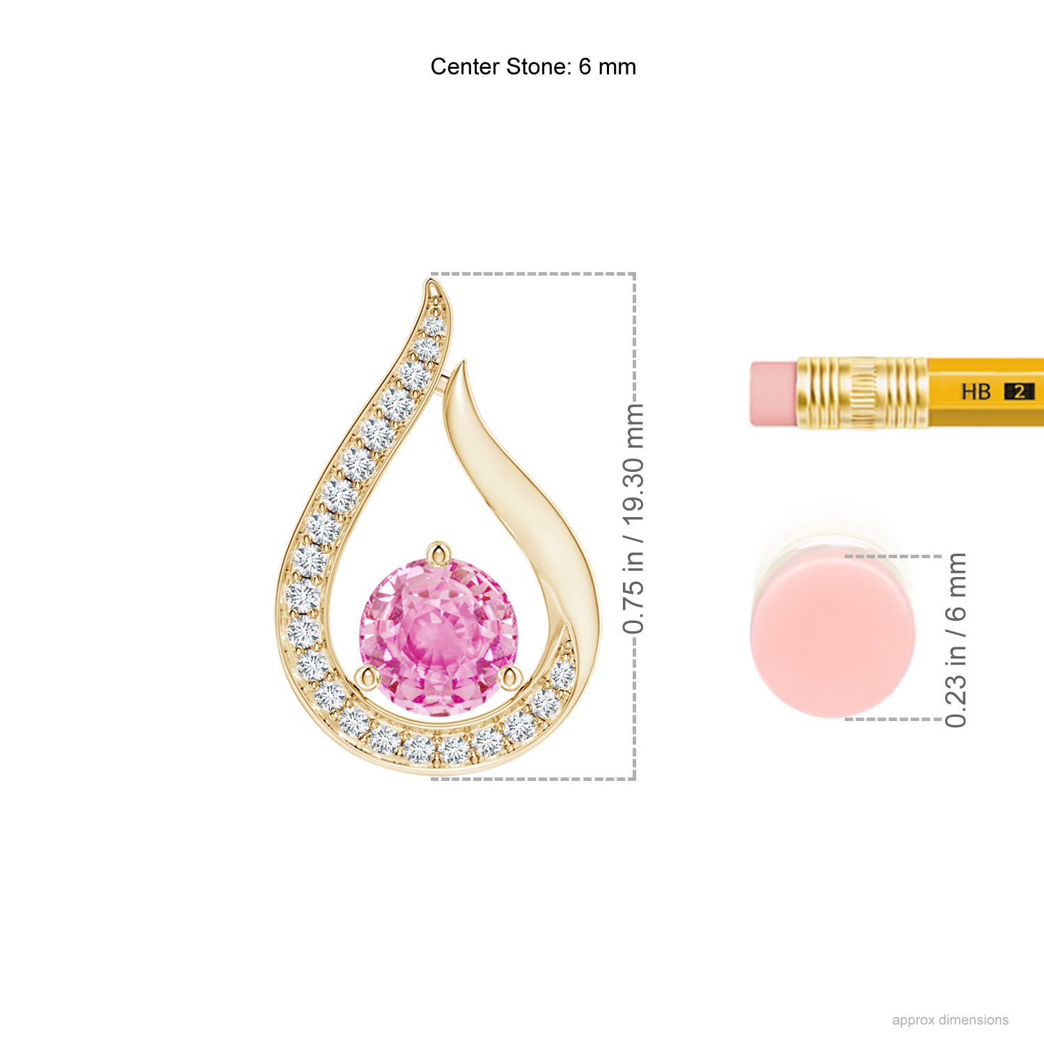 A - Pink Sapphire / 1.16 CT / 14 KT Yellow Gold