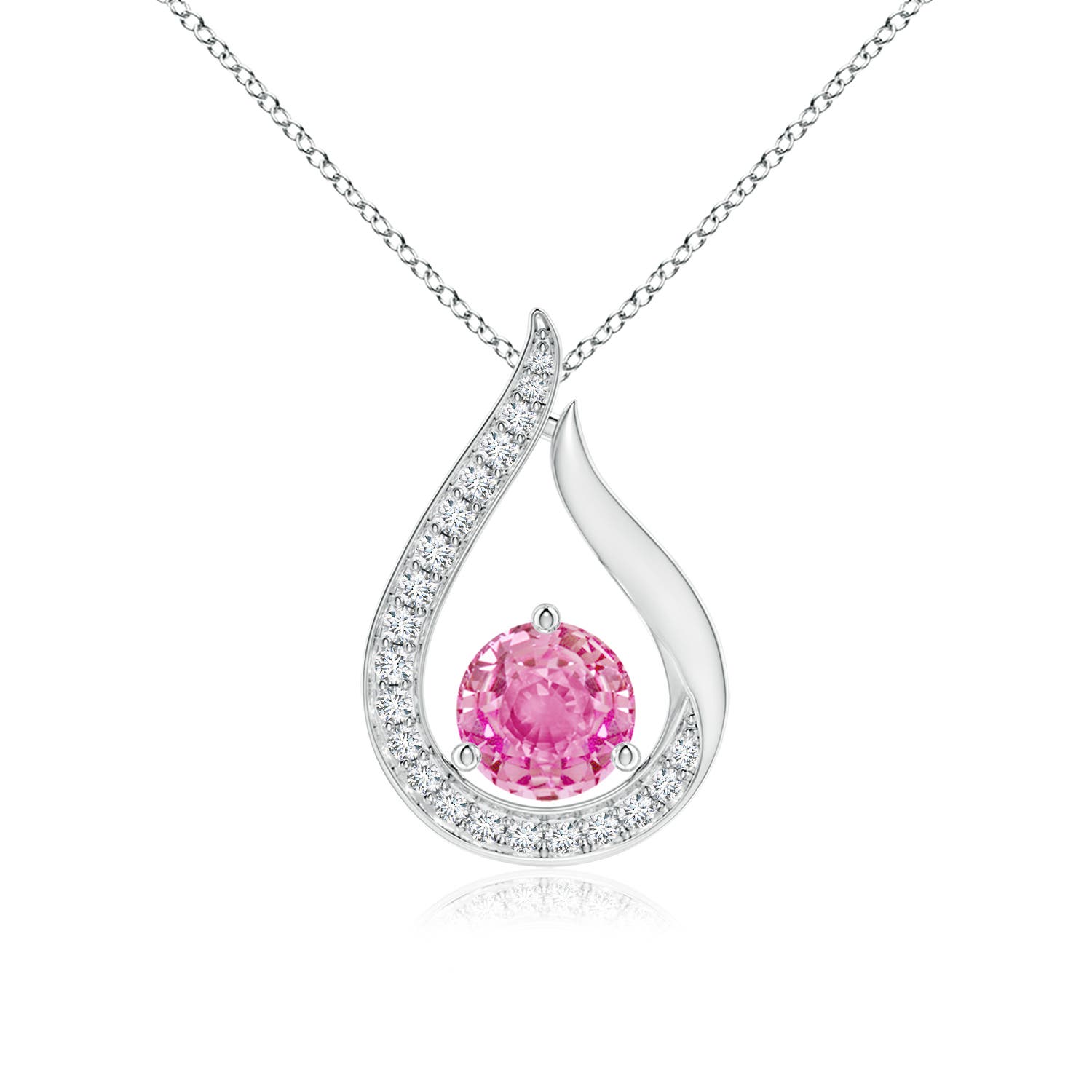 AA - Pink Sapphire / 1.16 CT / 14 KT White Gold