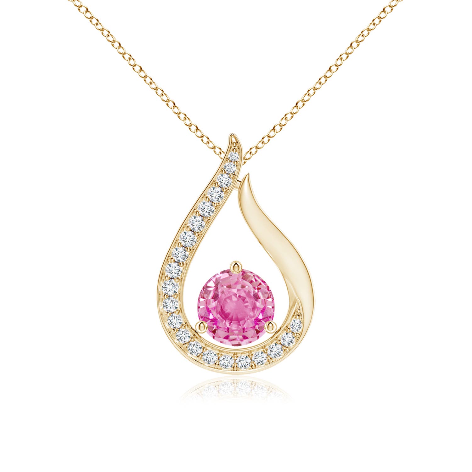 AA - Pink Sapphire / 1.16 CT / 14 KT Yellow Gold