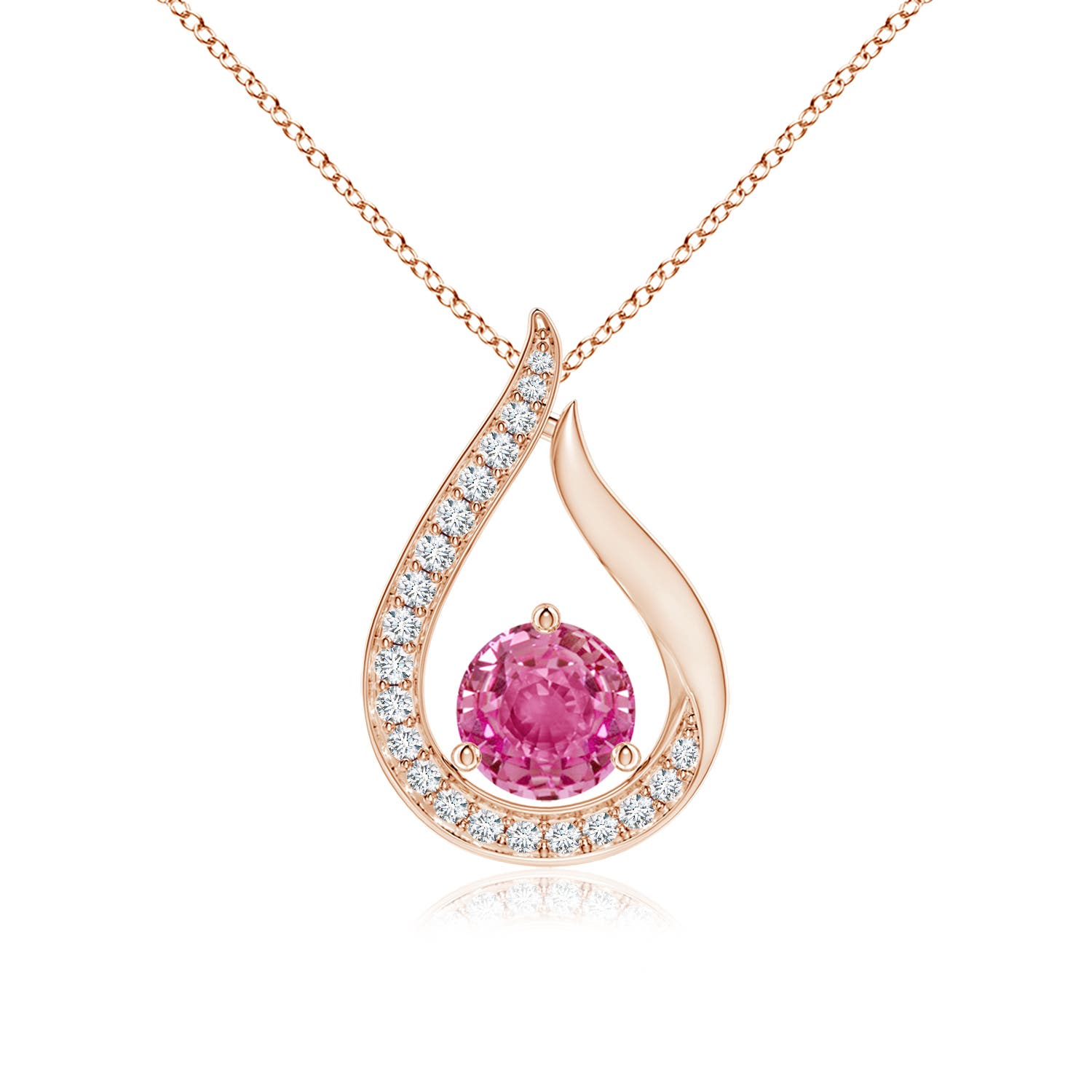 AAA - Pink Sapphire / 1.16 CT / 14 KT Rose Gold