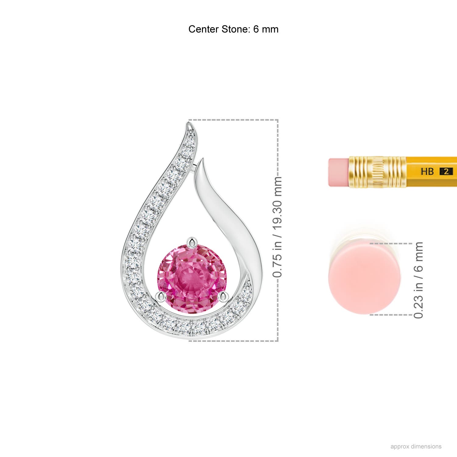 AAA - Pink Sapphire / 1.16 CT / 14 KT White Gold