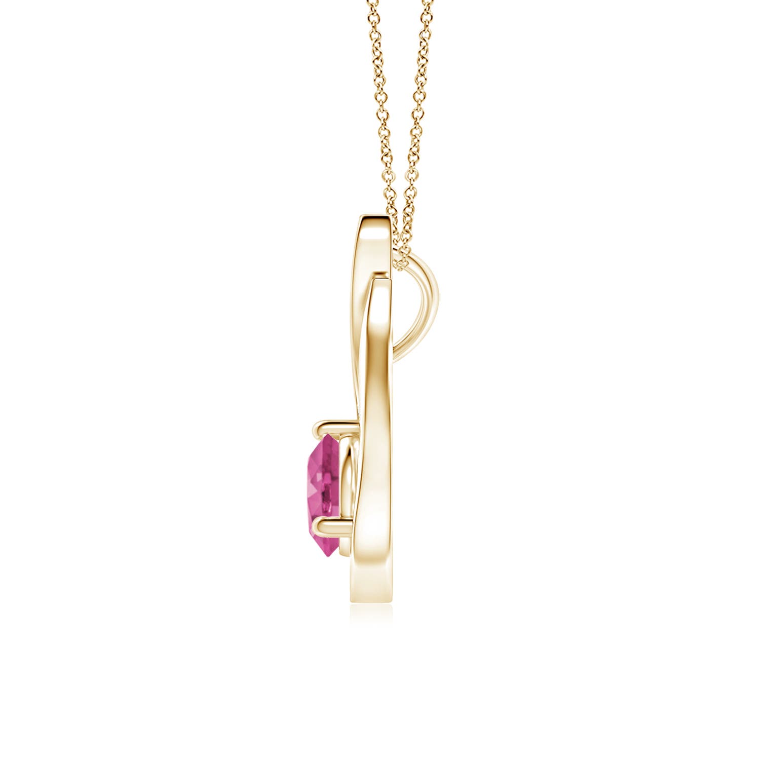 AAAA - Pink Sapphire / 1.16 CT / 14 KT Yellow Gold