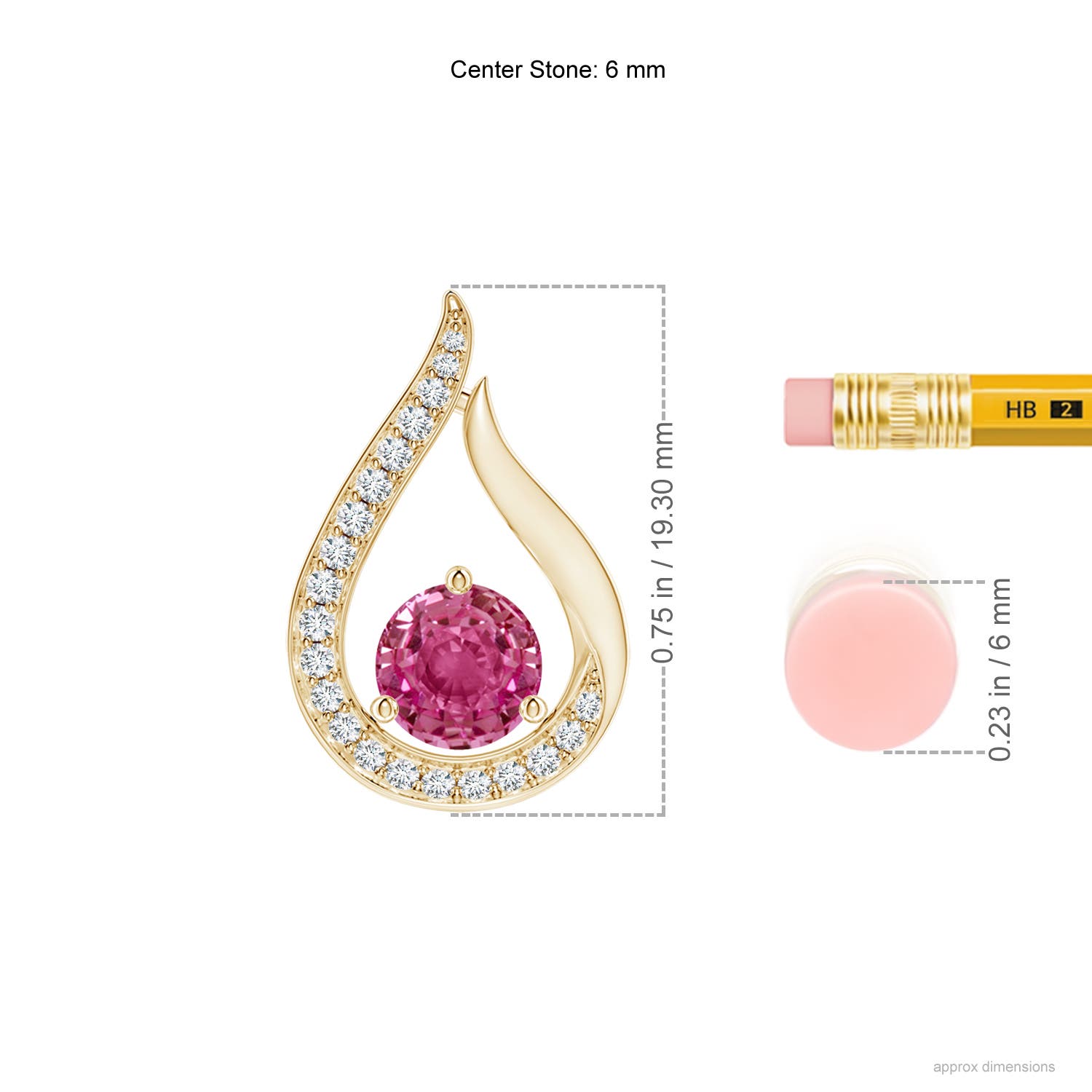 AAAA - Pink Sapphire / 1.16 CT / 14 KT Yellow Gold