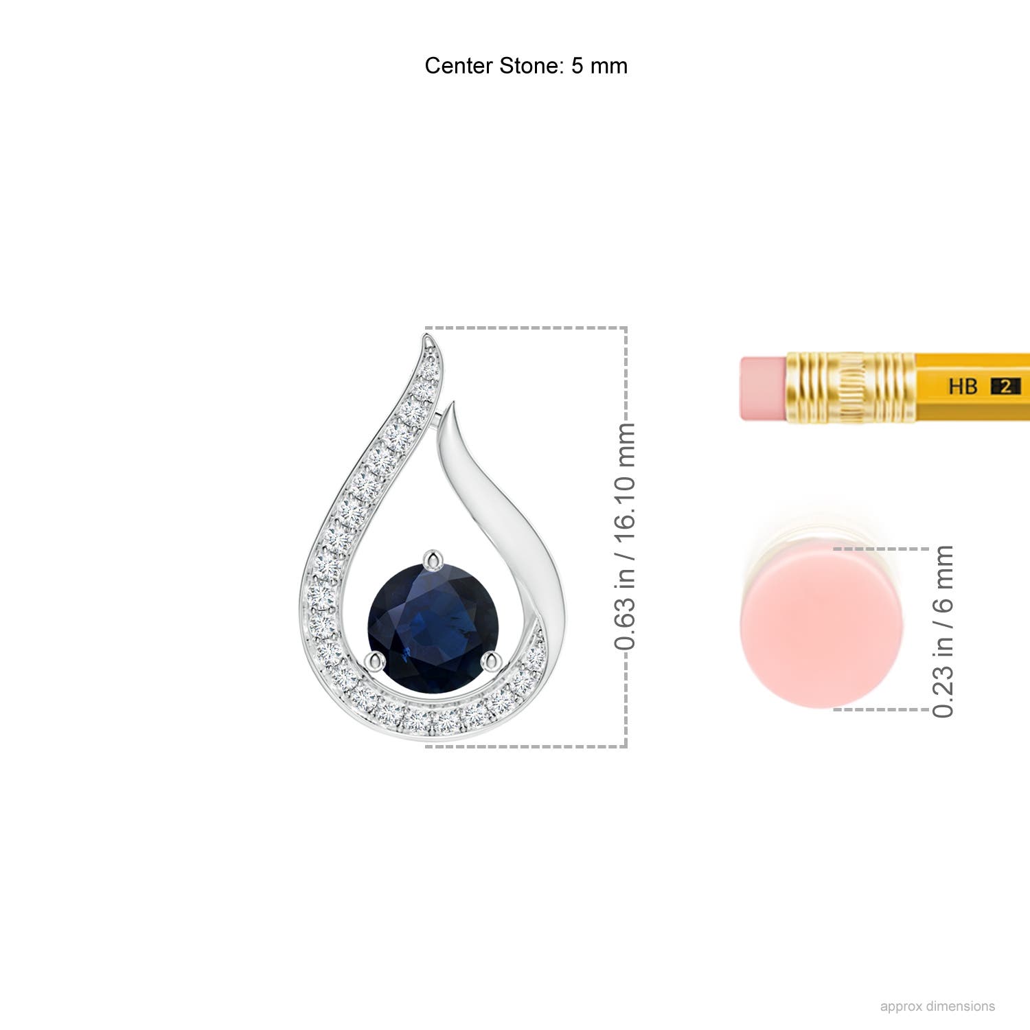 A - Blue Sapphire / 0.72 CT / 14 KT White Gold