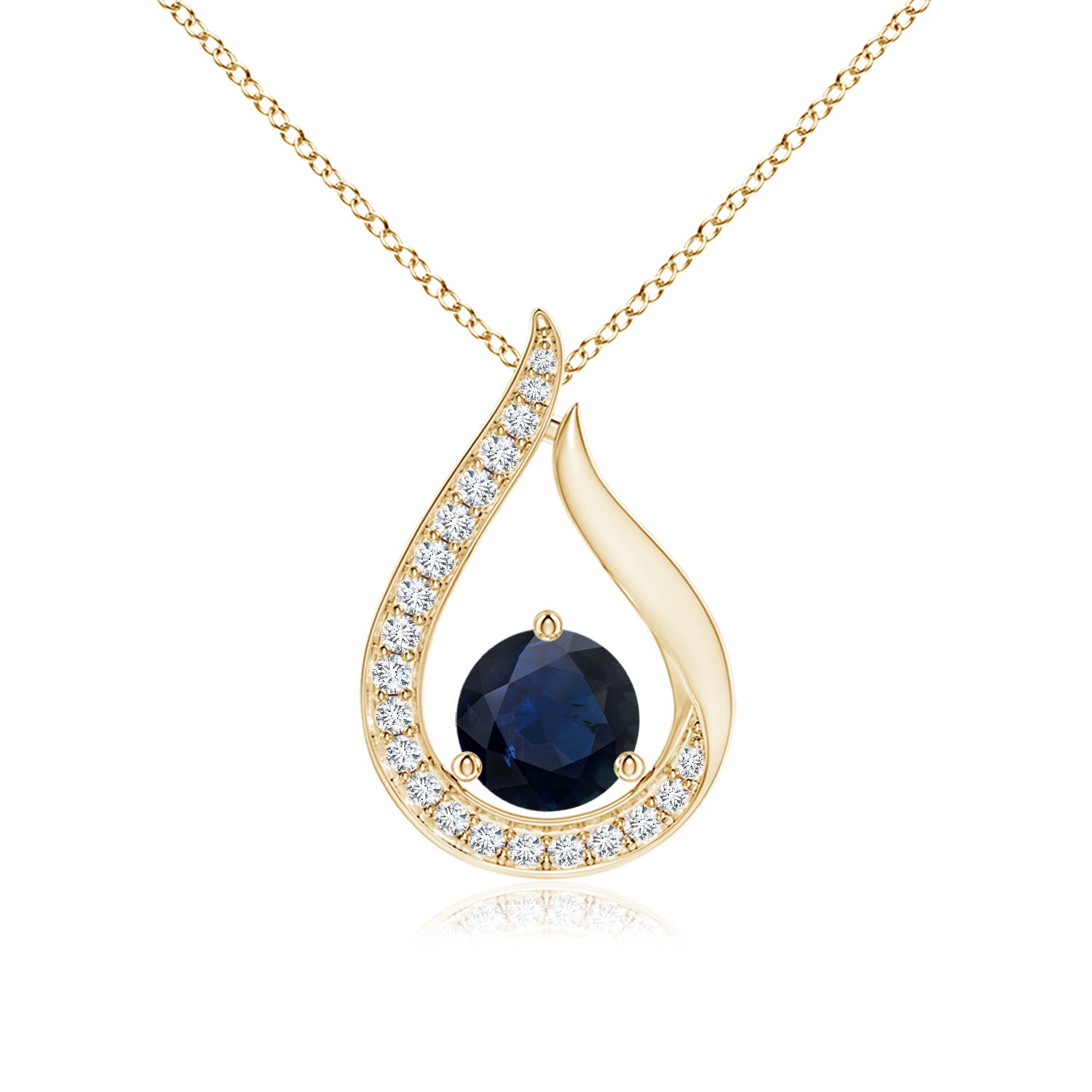 A - Blue Sapphire / 0.72 CT / 14 KT Yellow Gold