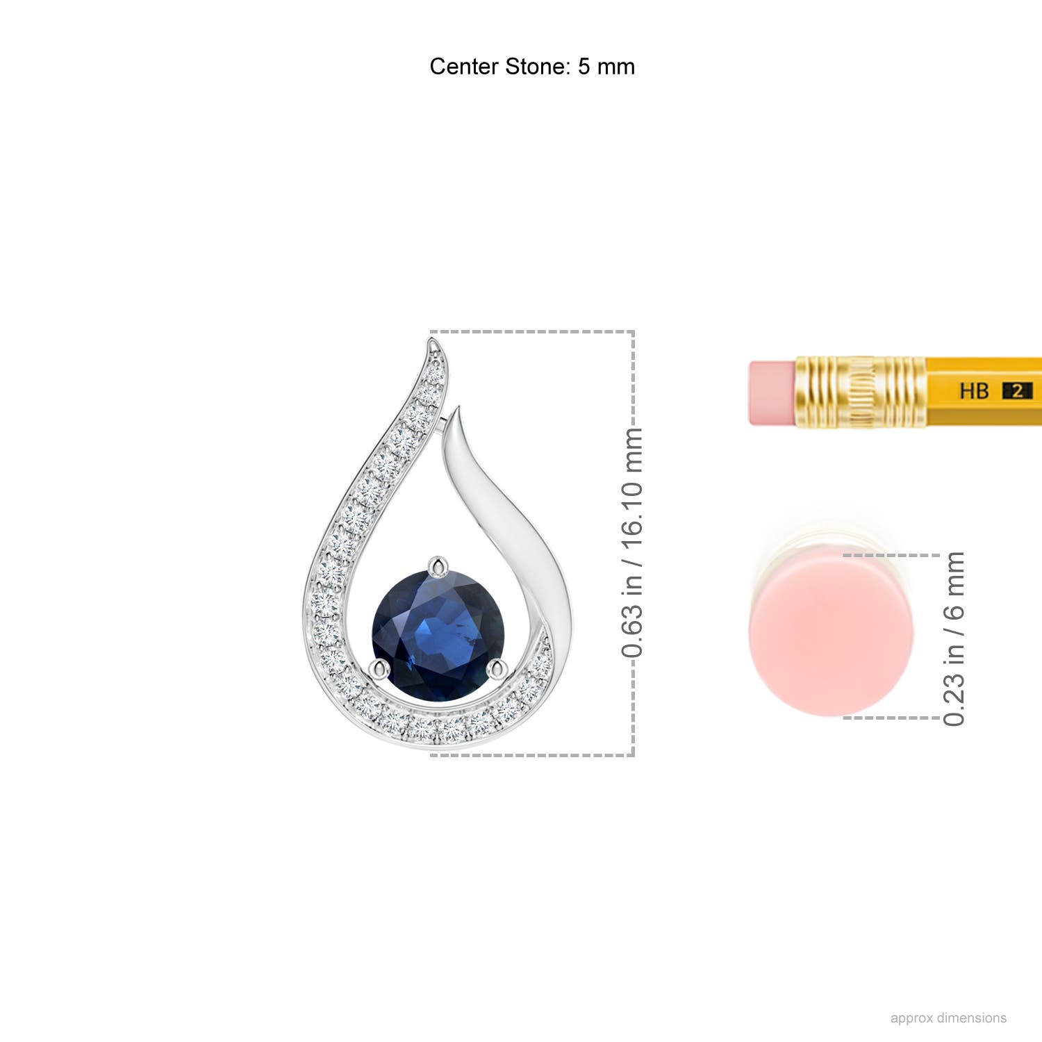 AA - Blue Sapphire / 0.72 CT / 14 KT White Gold