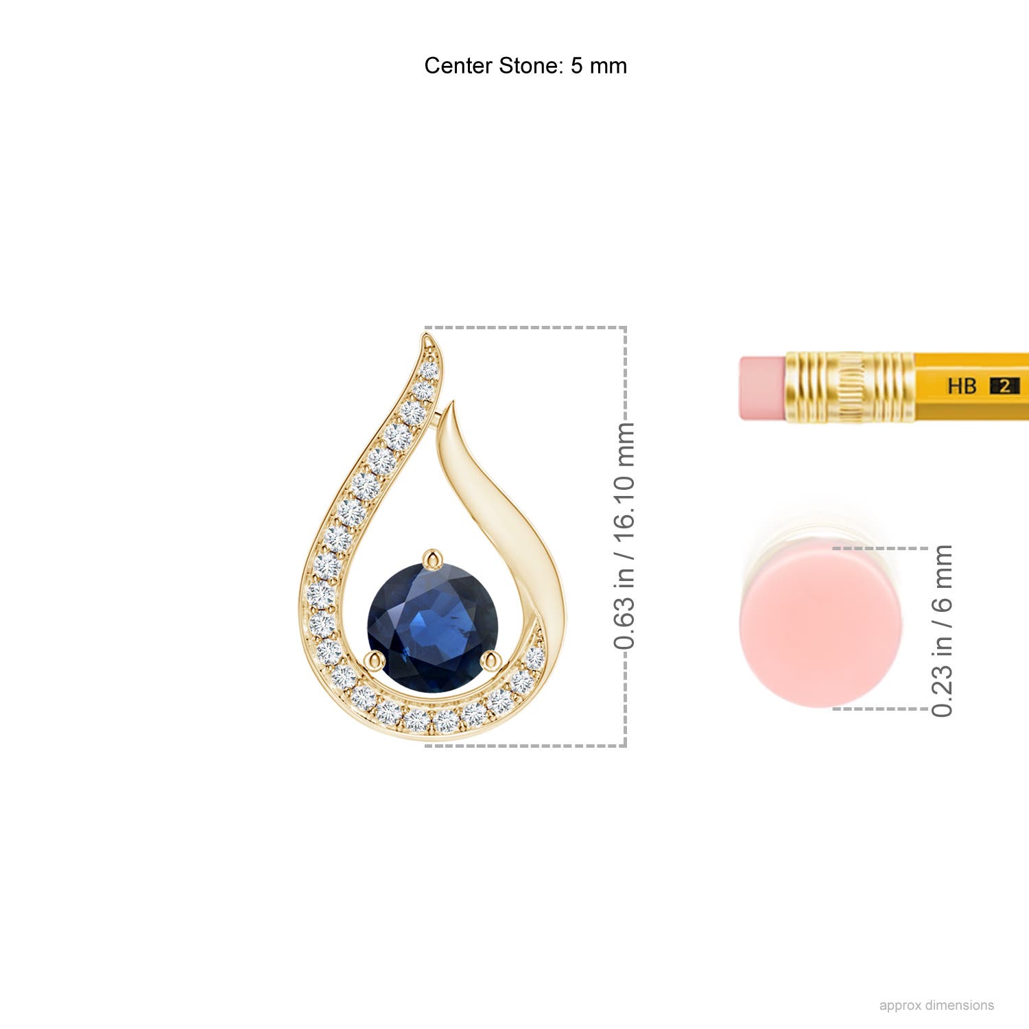 AA - Blue Sapphire / 0.72 CT / 14 KT Yellow Gold