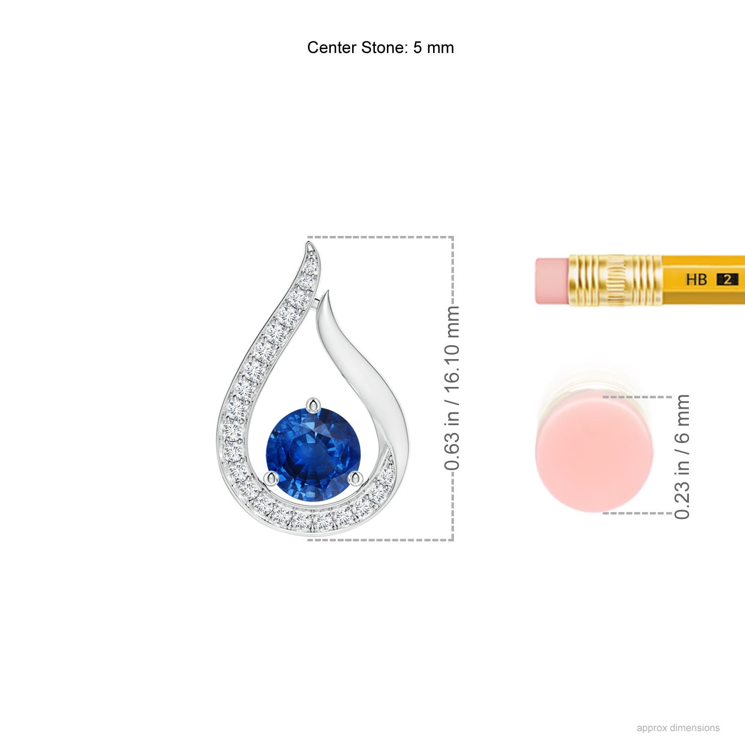 AAA - Blue Sapphire / 0.72 CT / 14 KT White Gold